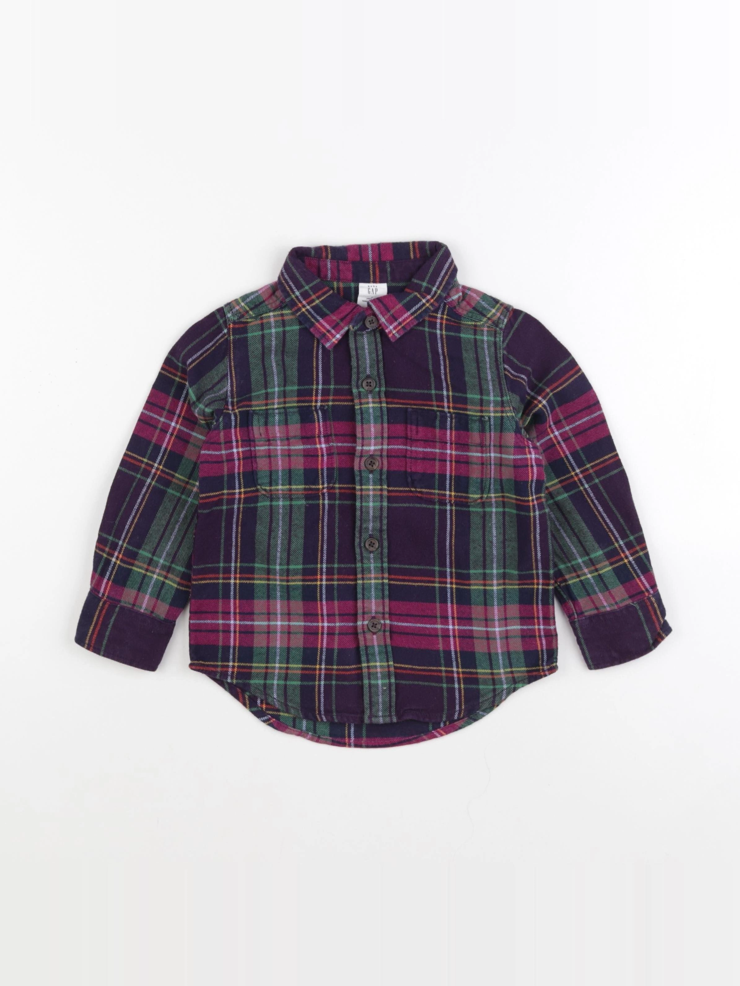 GAP - chemise vert, rose - 3 ans