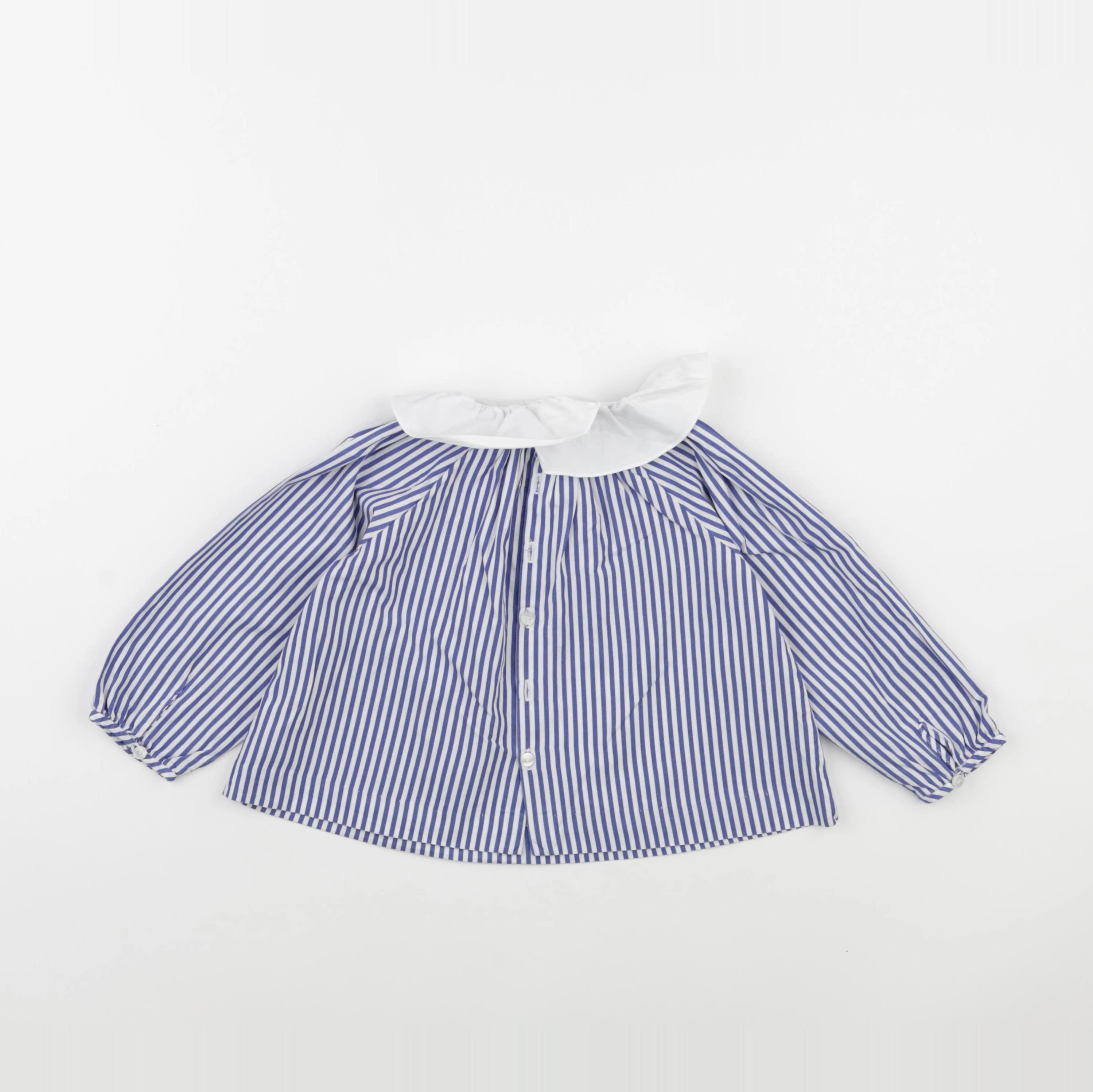 Jacadi - blouse bleu, blanc - 24 mois