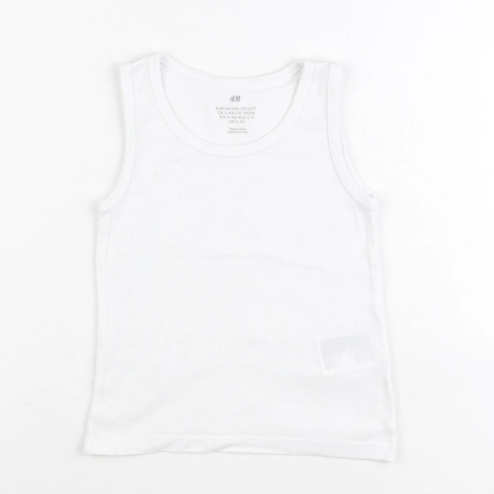 H&M - maillot de corps blanc - 2/4 ans
