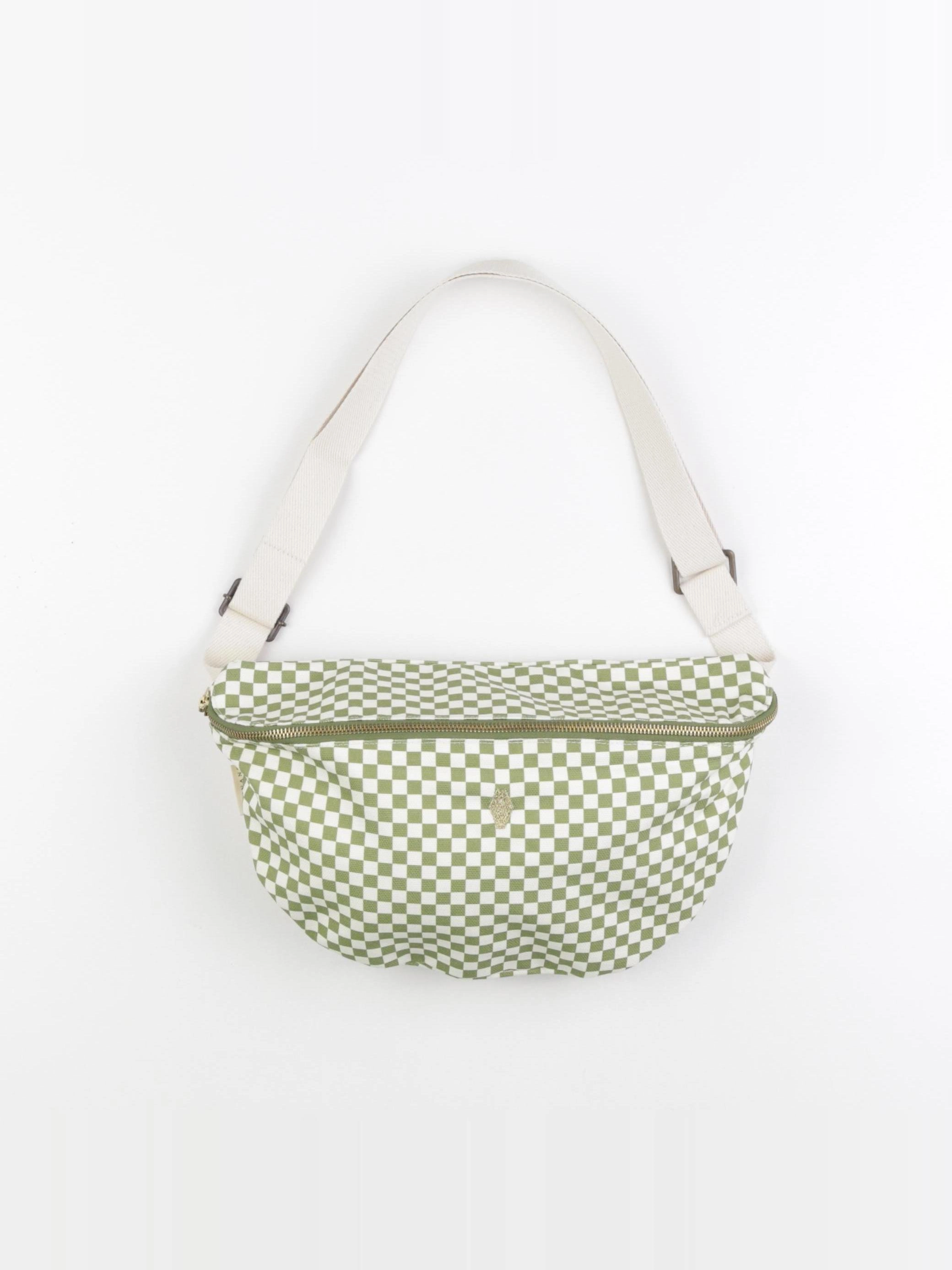 Milinane - Sac banane XL DAMIER - 31x18x9 cm