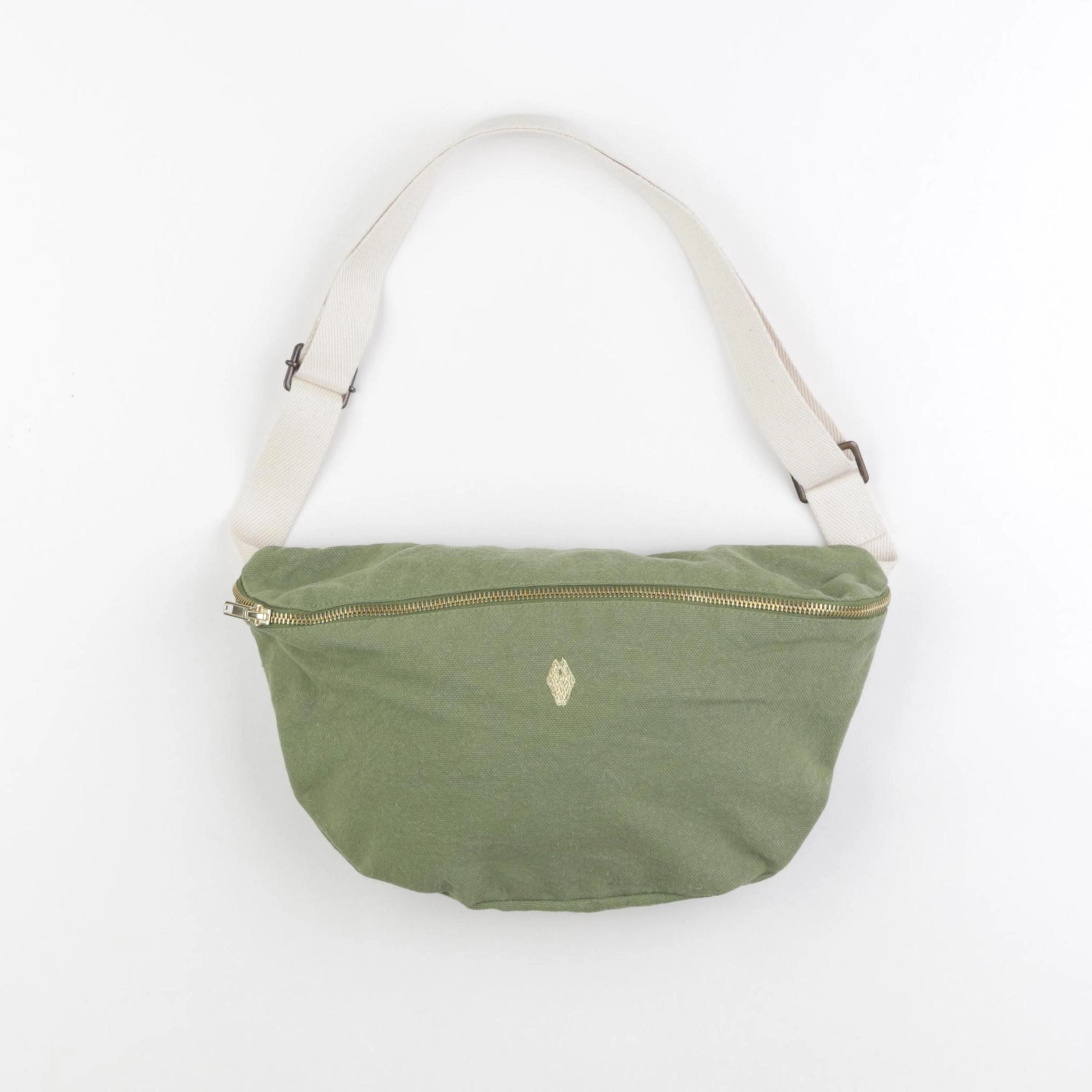 Milinane - Sac banane XL OLIVE - 31x18x9 cm