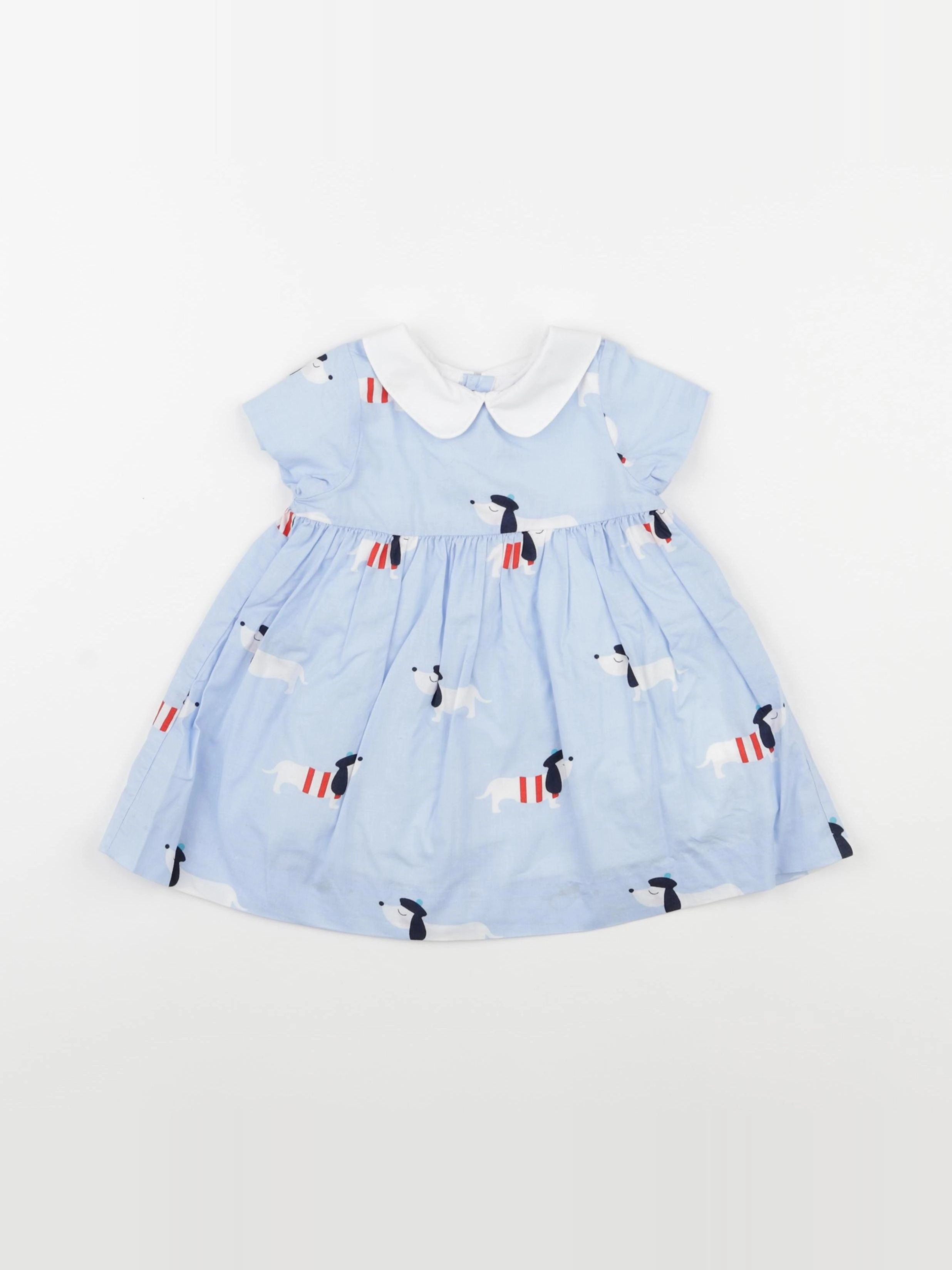 Jacadi - robe bleu, rouge - 6 mois