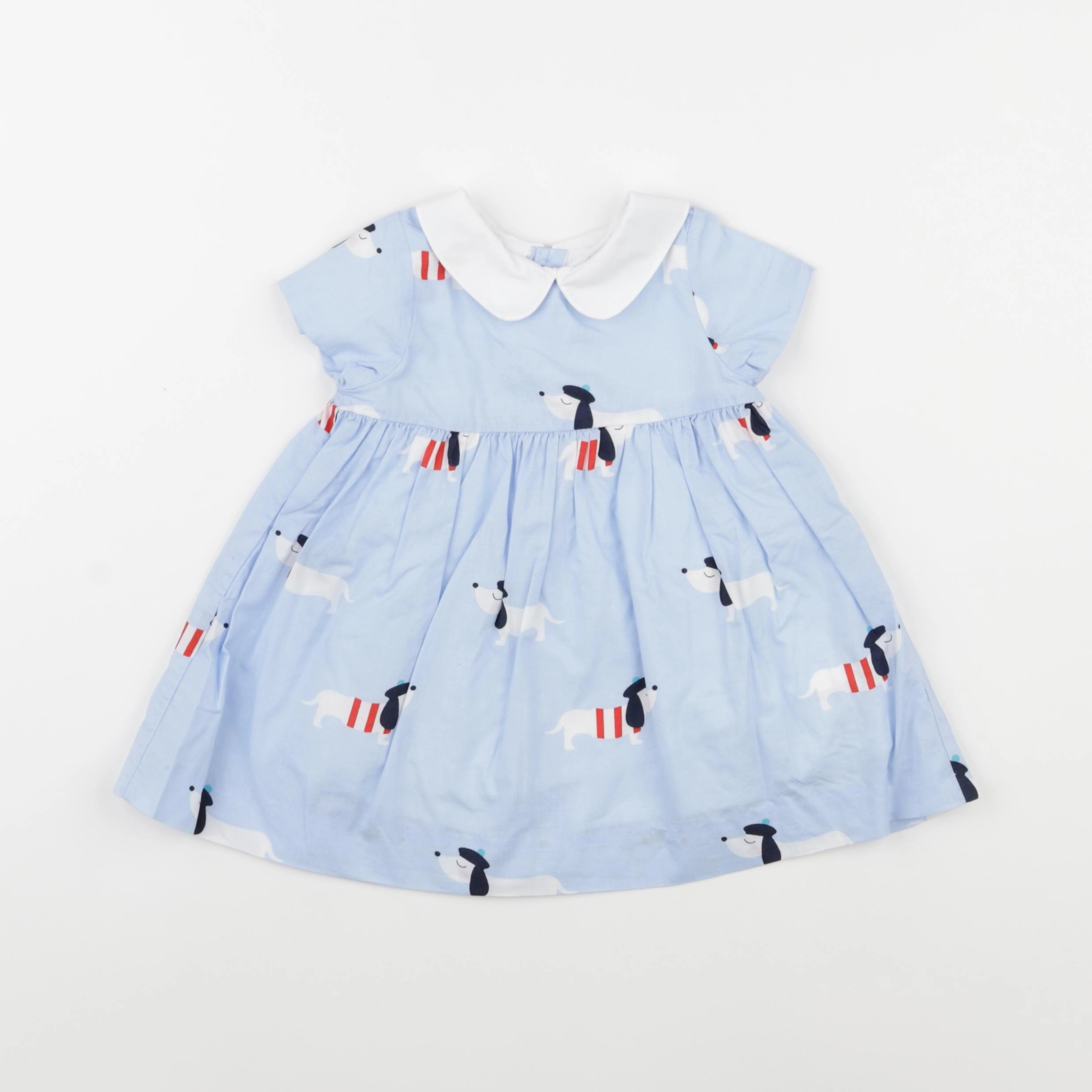 Jacadi - robe bleu, rouge - 6 mois
