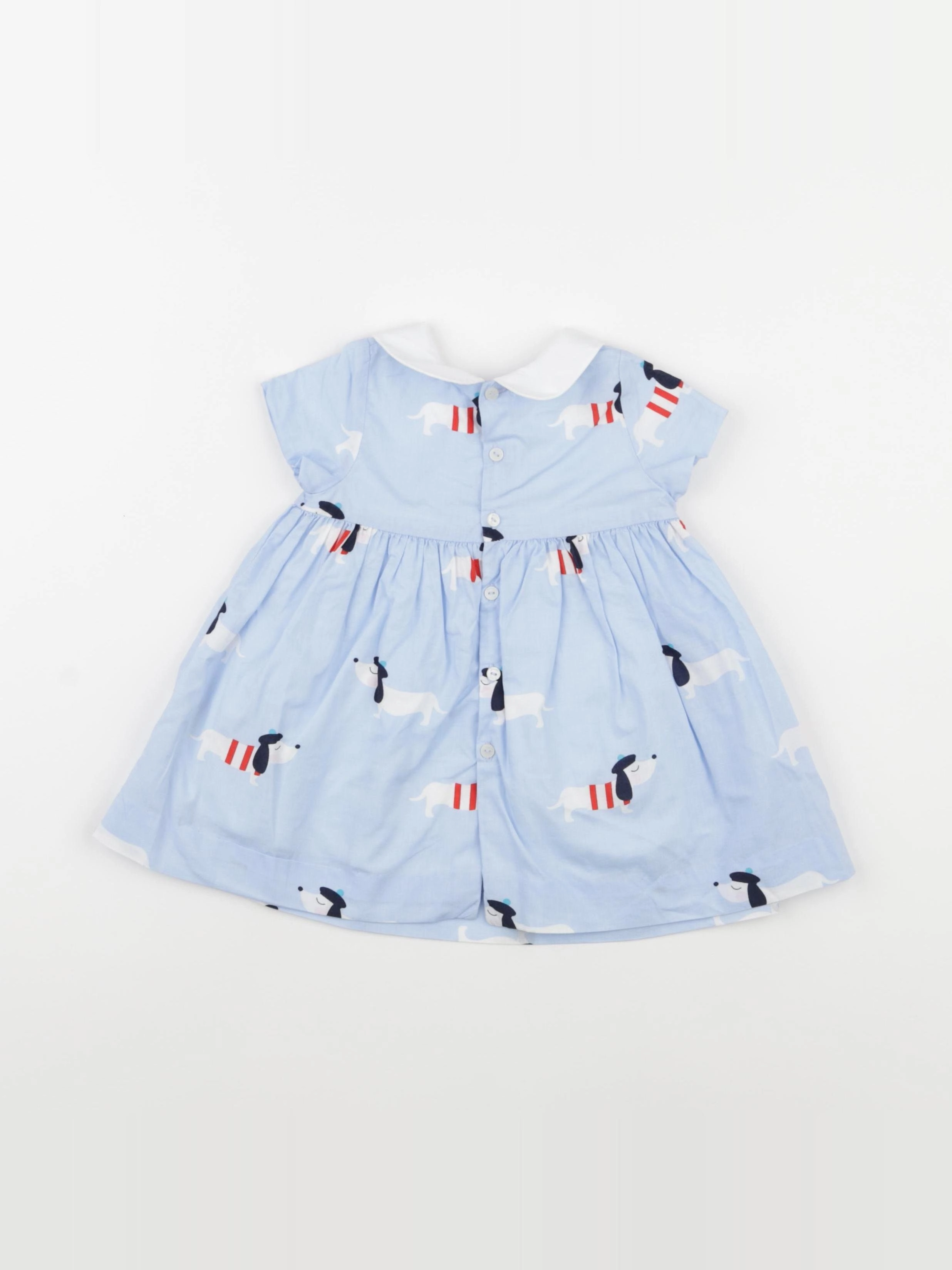 Jacadi - robe bleu, rouge - 6 mois