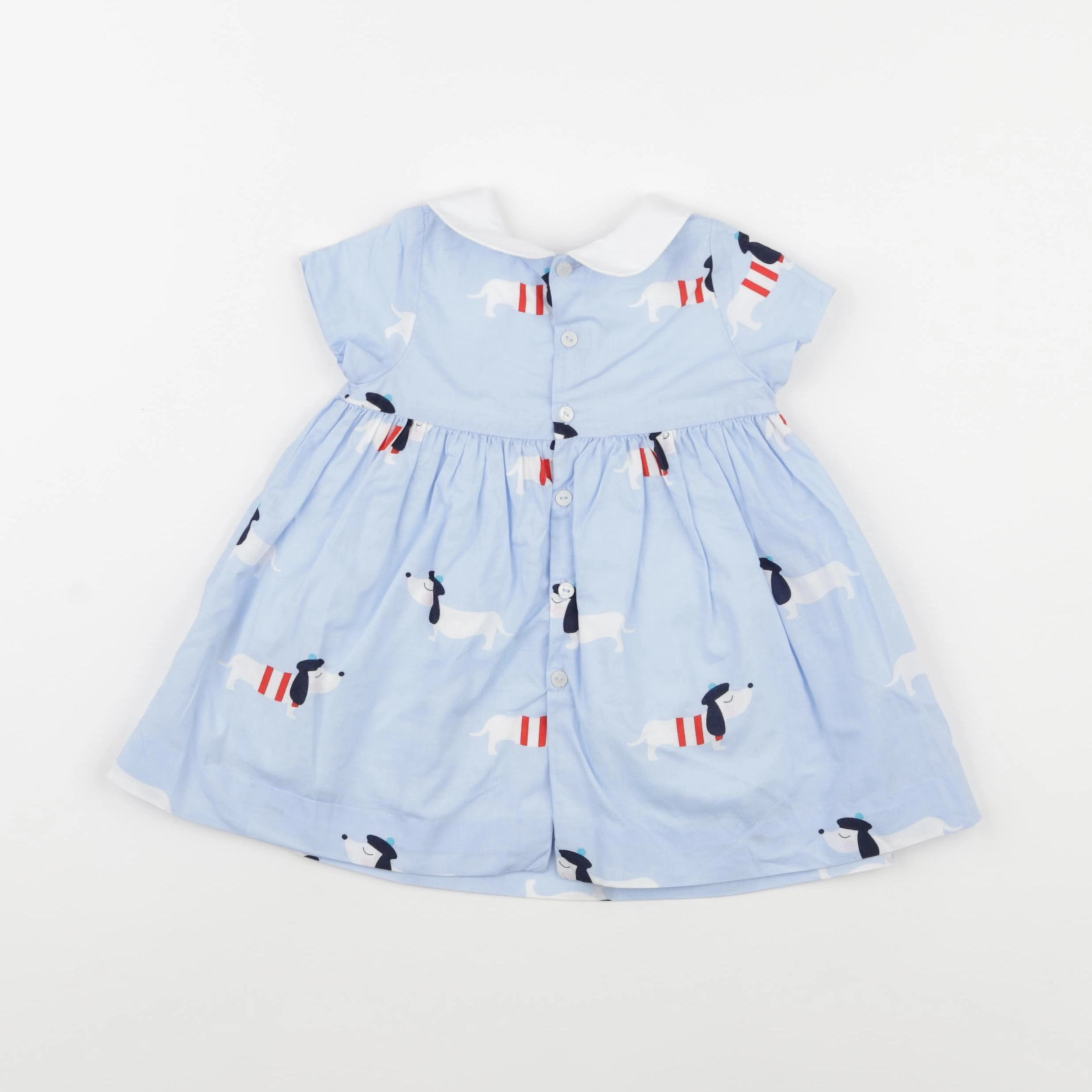 Jacadi - robe bleu, rouge - 6 mois