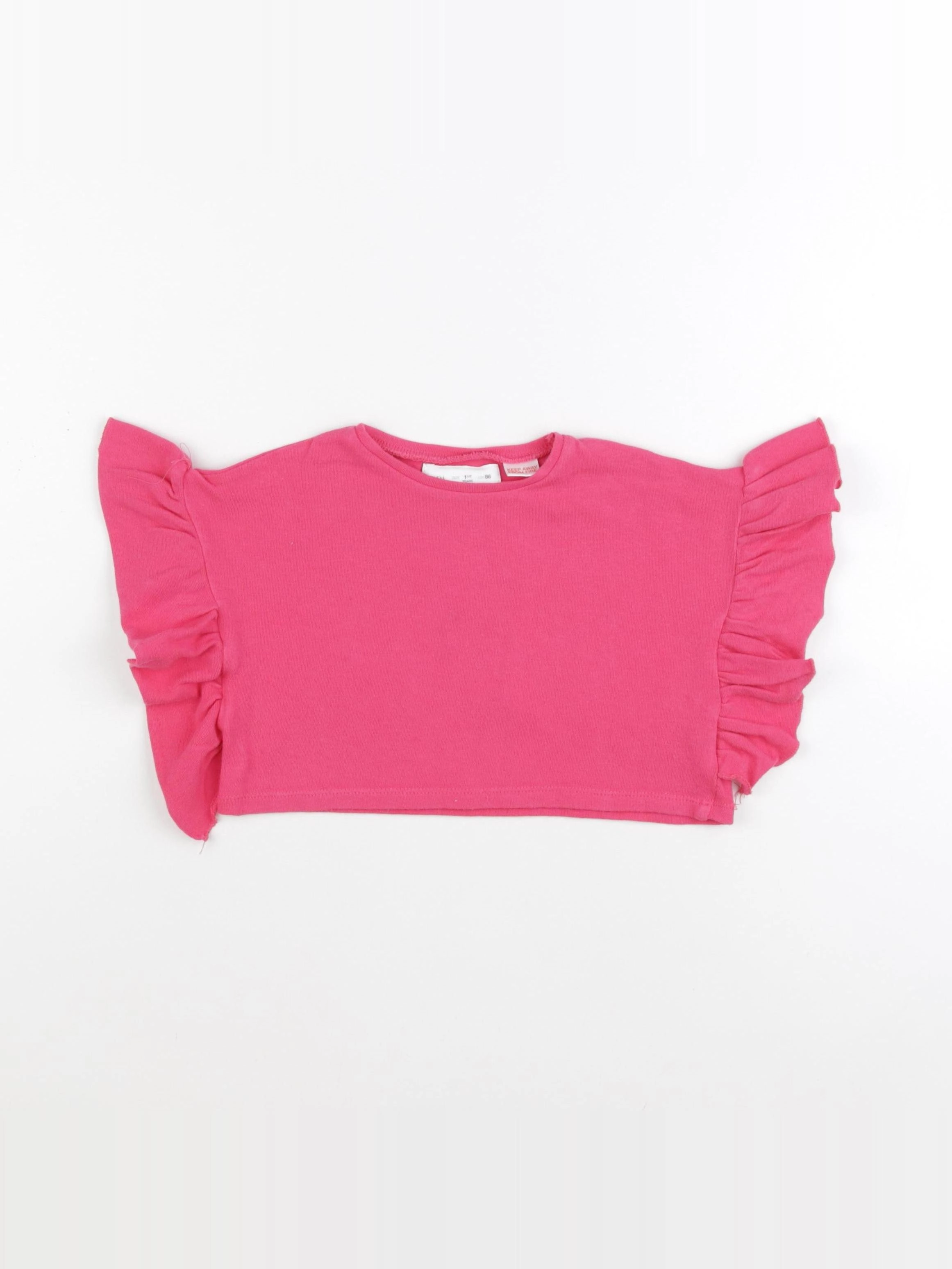 Zara - tee-shirt rose - 12/18 mois