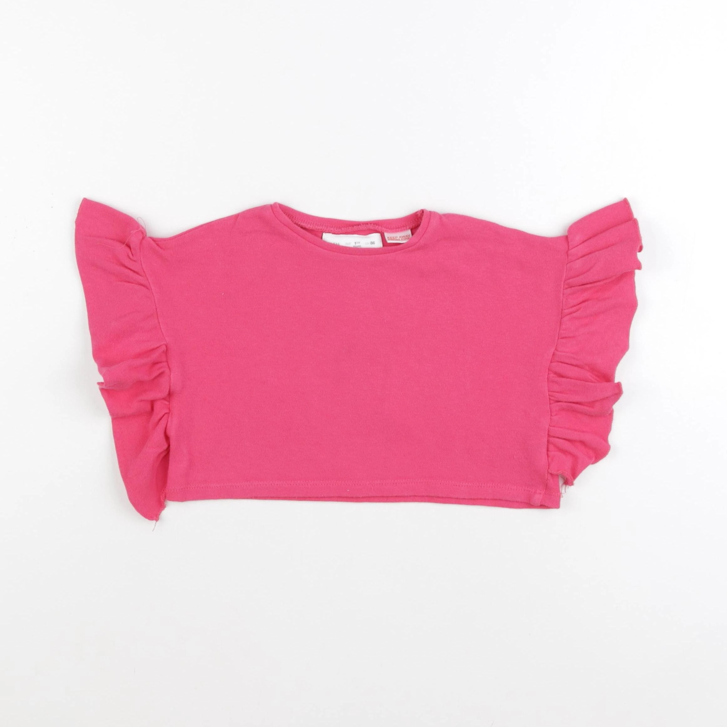Zara - tee-shirt rose - 12/18 mois