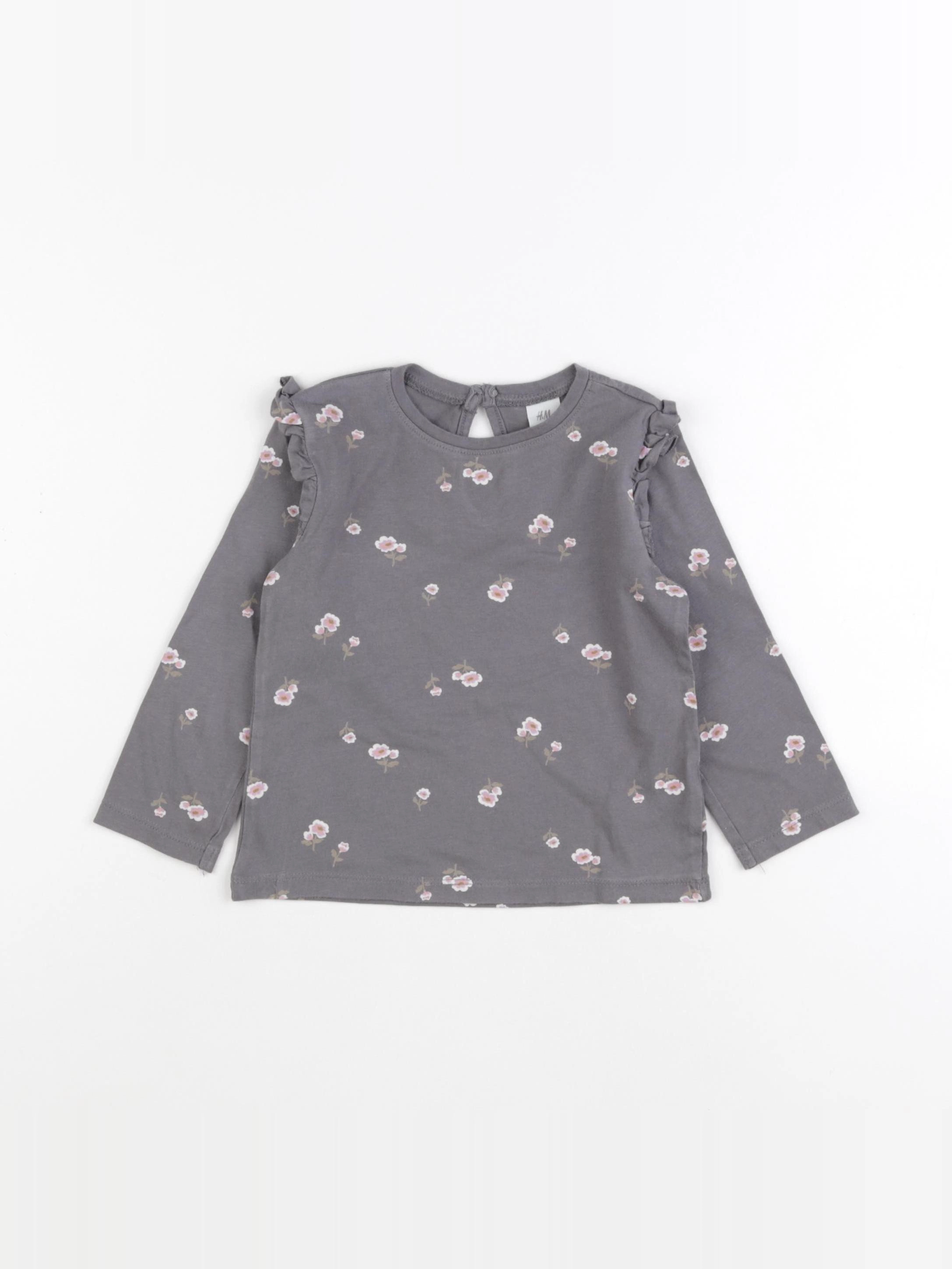 H&M - tee-shirt gris - 12/18 mois