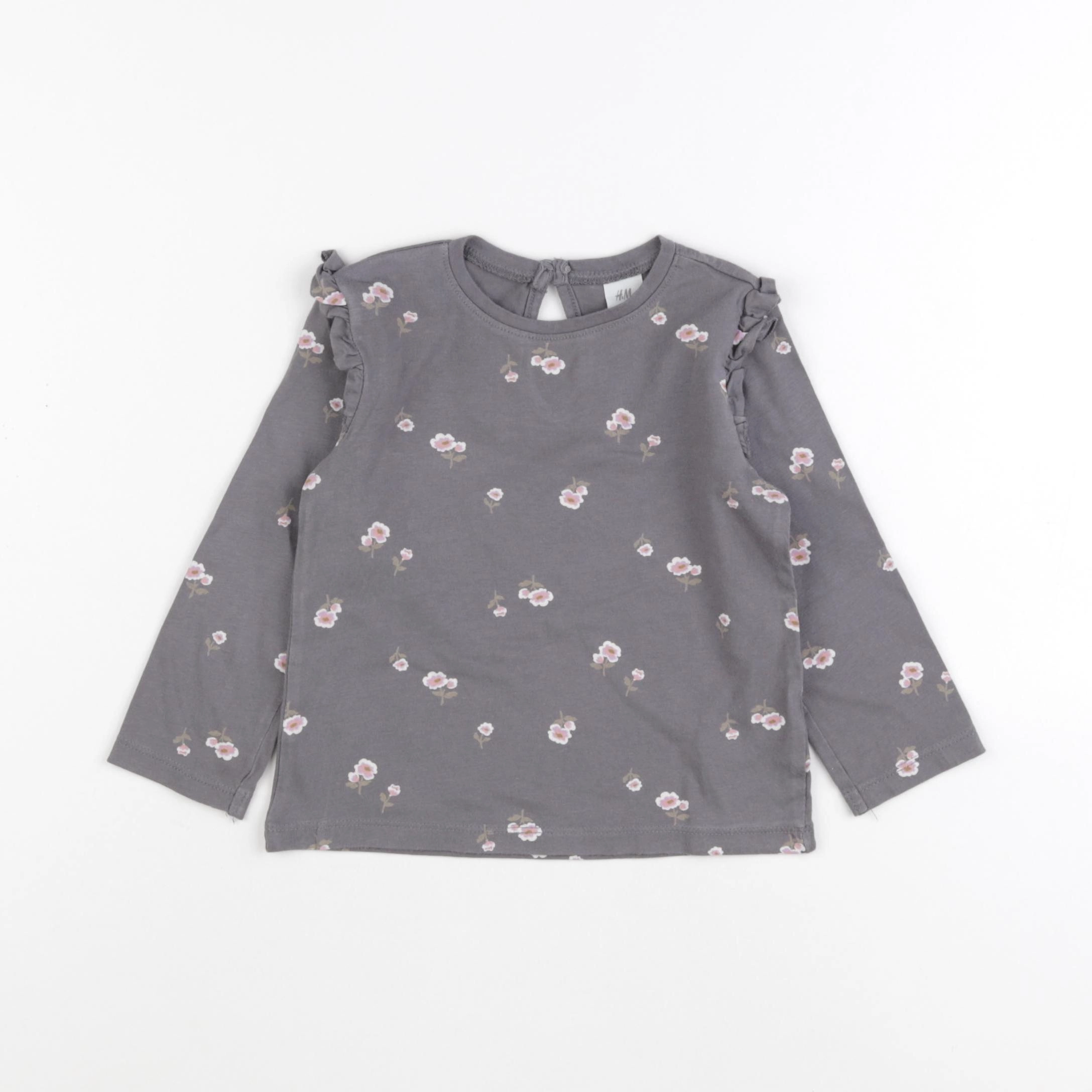 H&M - tee-shirt gris - 12/18 mois