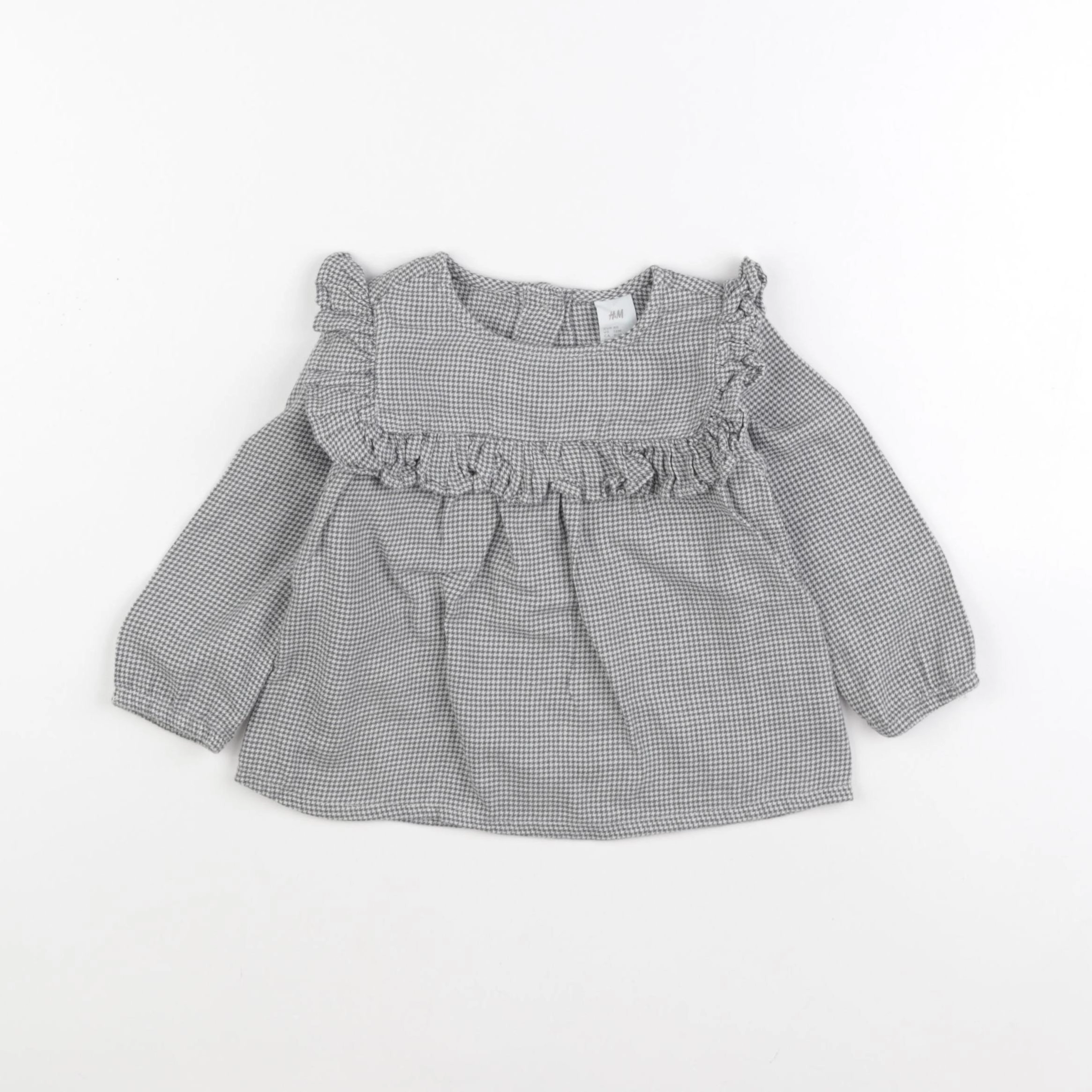 H&M - blouse gris - 9/12 mois