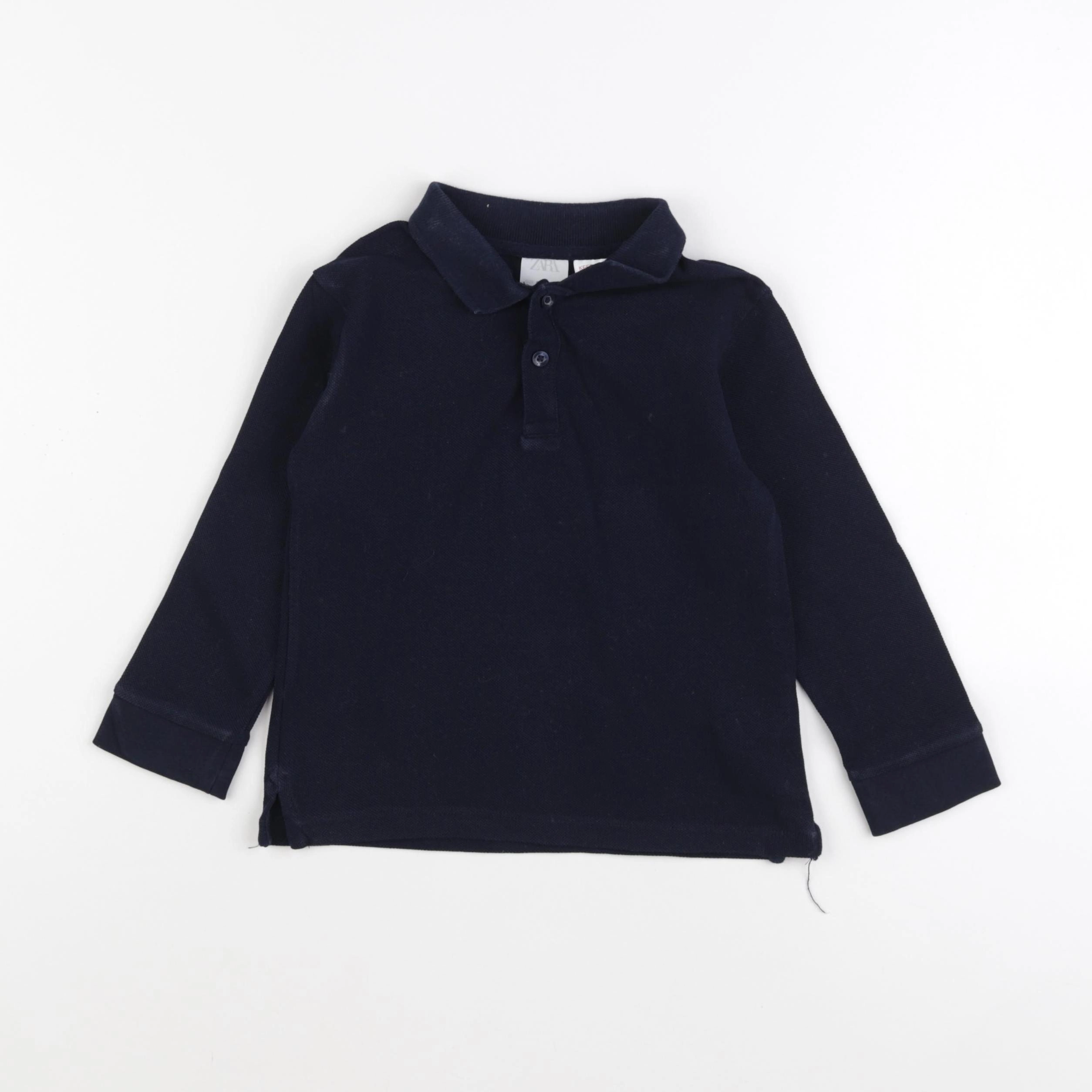 Zara - polo bleu - 2/3 ans