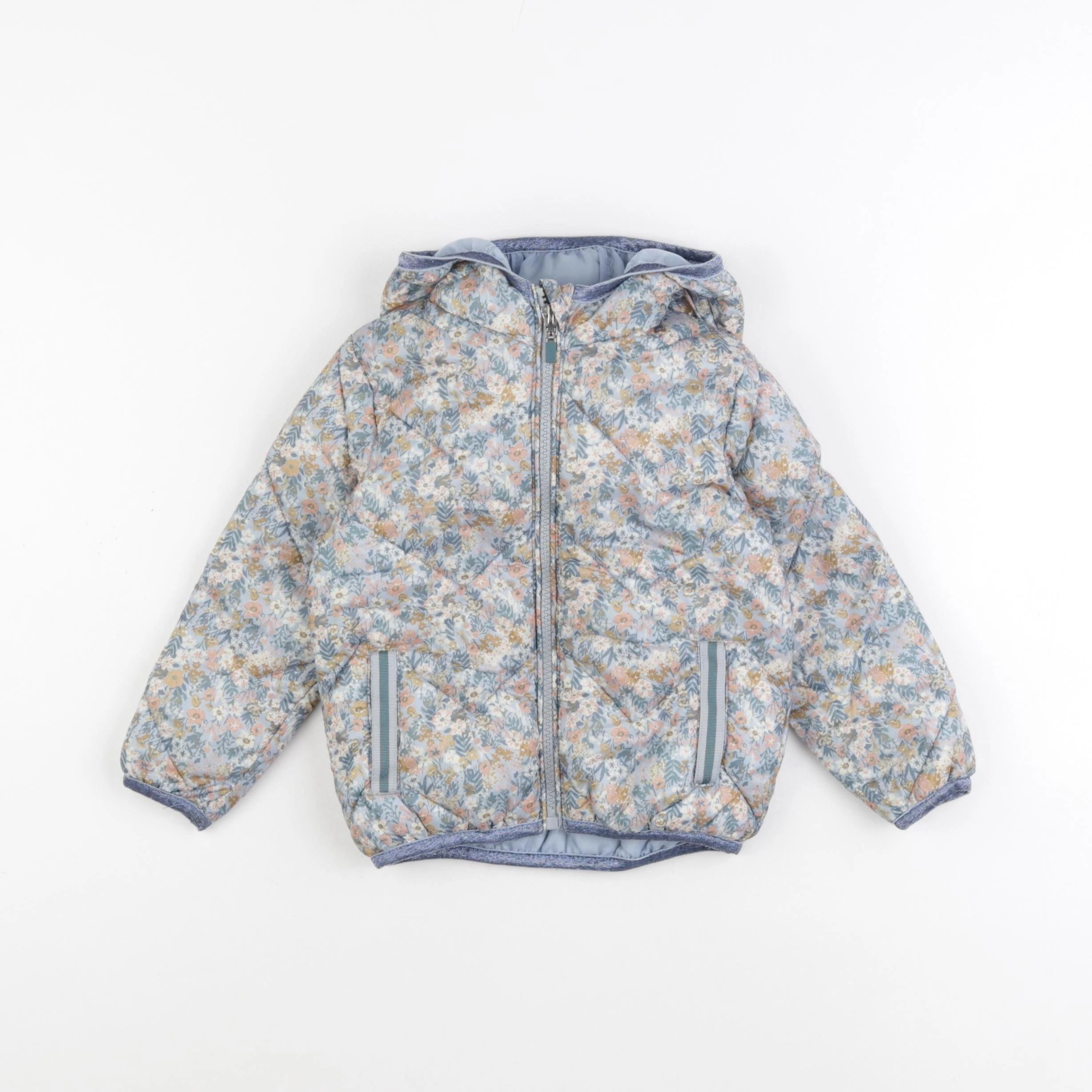 Vertbaudet - doudoune rose, bleu - 2 ans