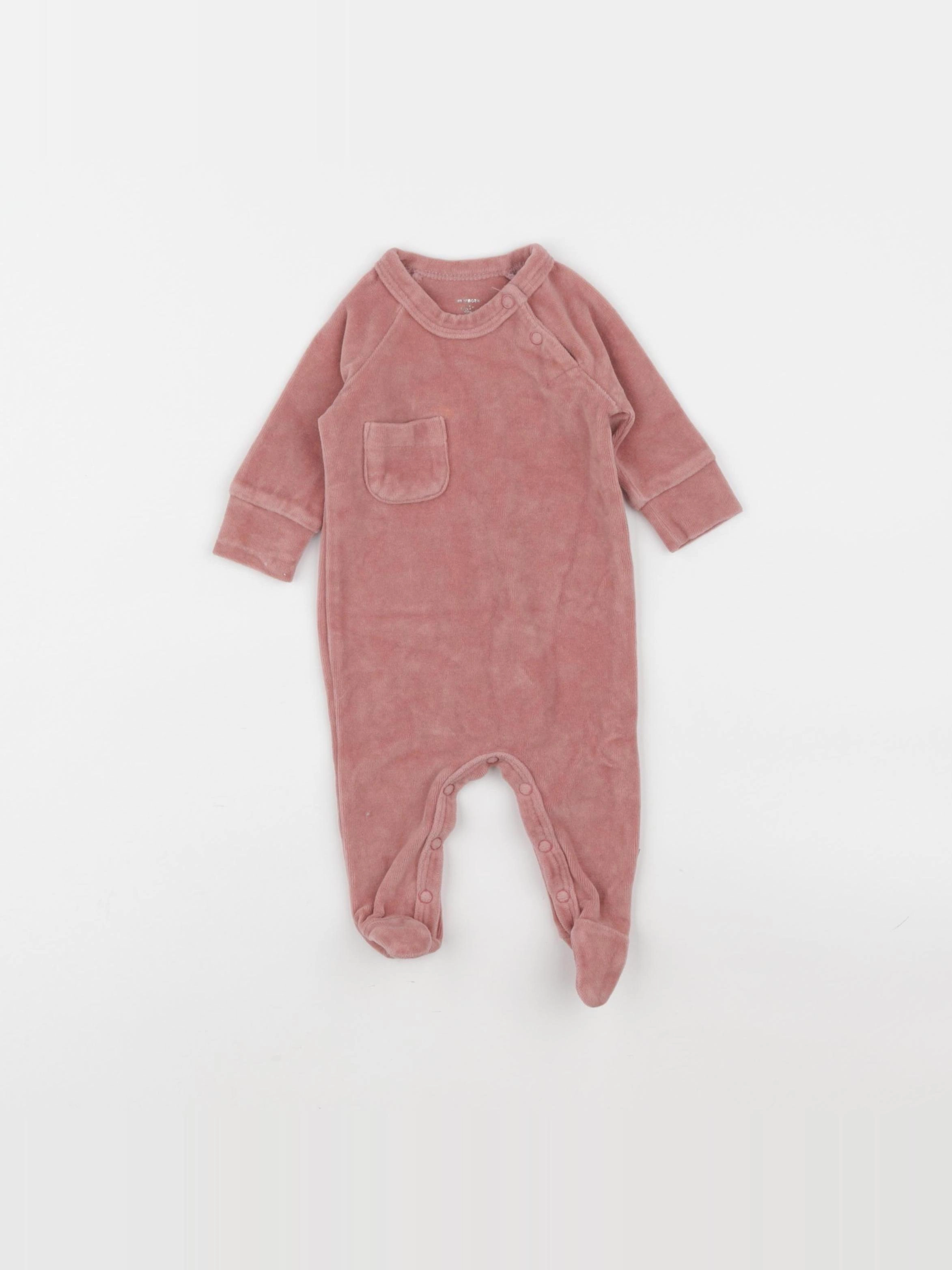 Fresk - pyjama velours rose - 3 mois