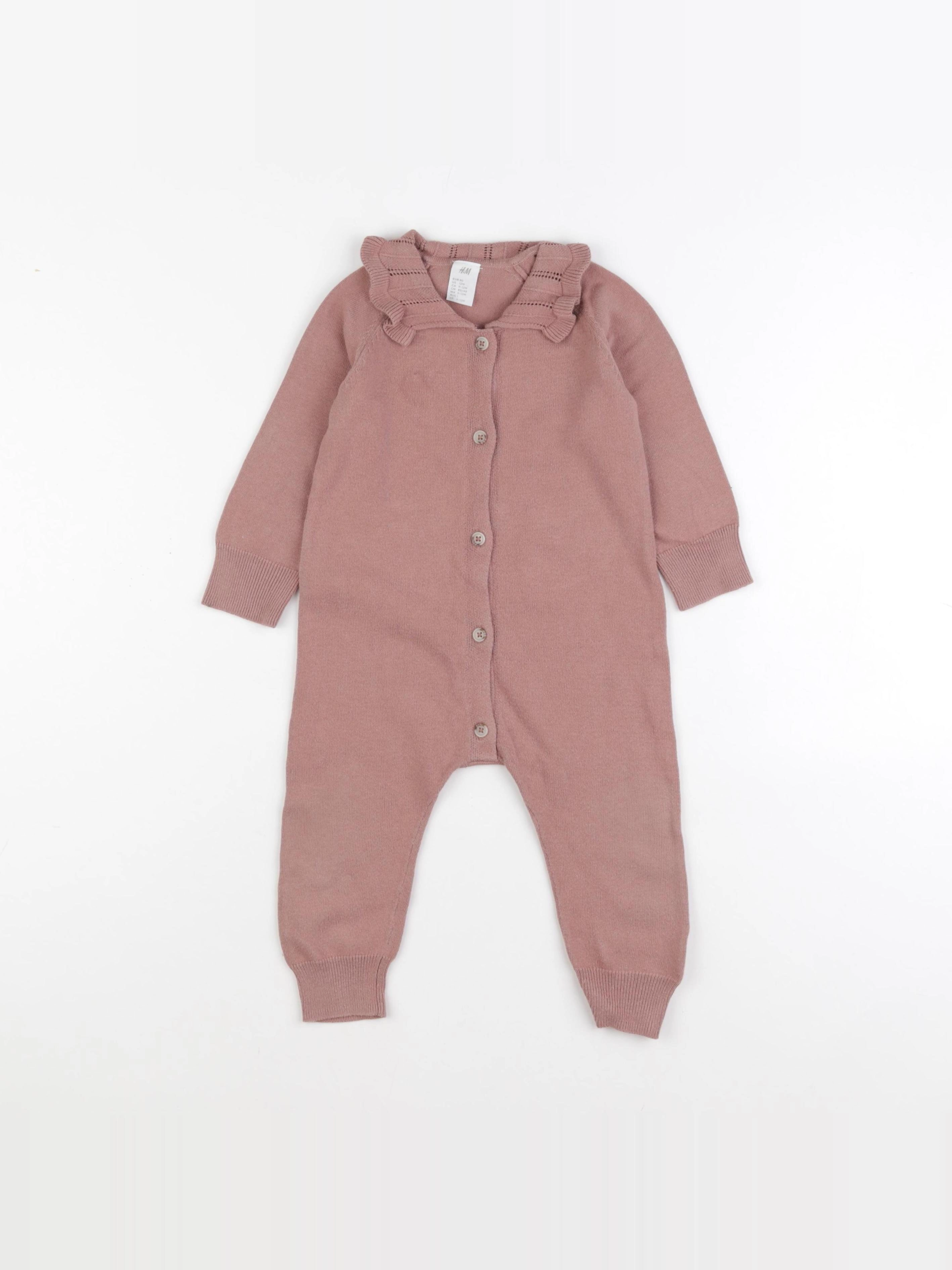 H&M - combinaison rose - 9/12 mois