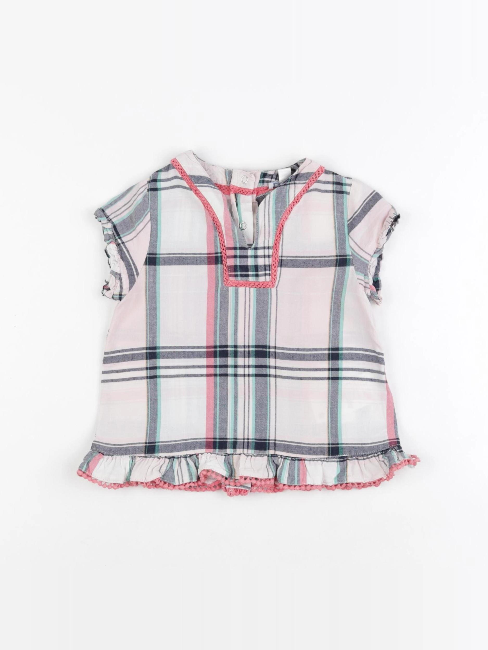 Vertbaudet - blouse rose, noir - 2 ans