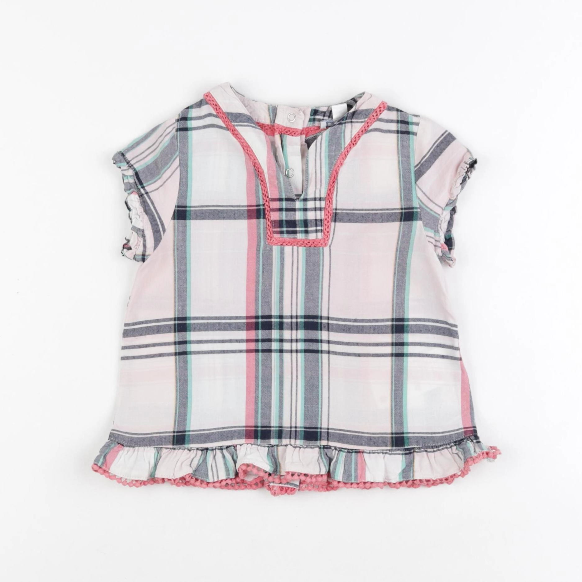 Vertbaudet - blouse rose, noir - 2 ans