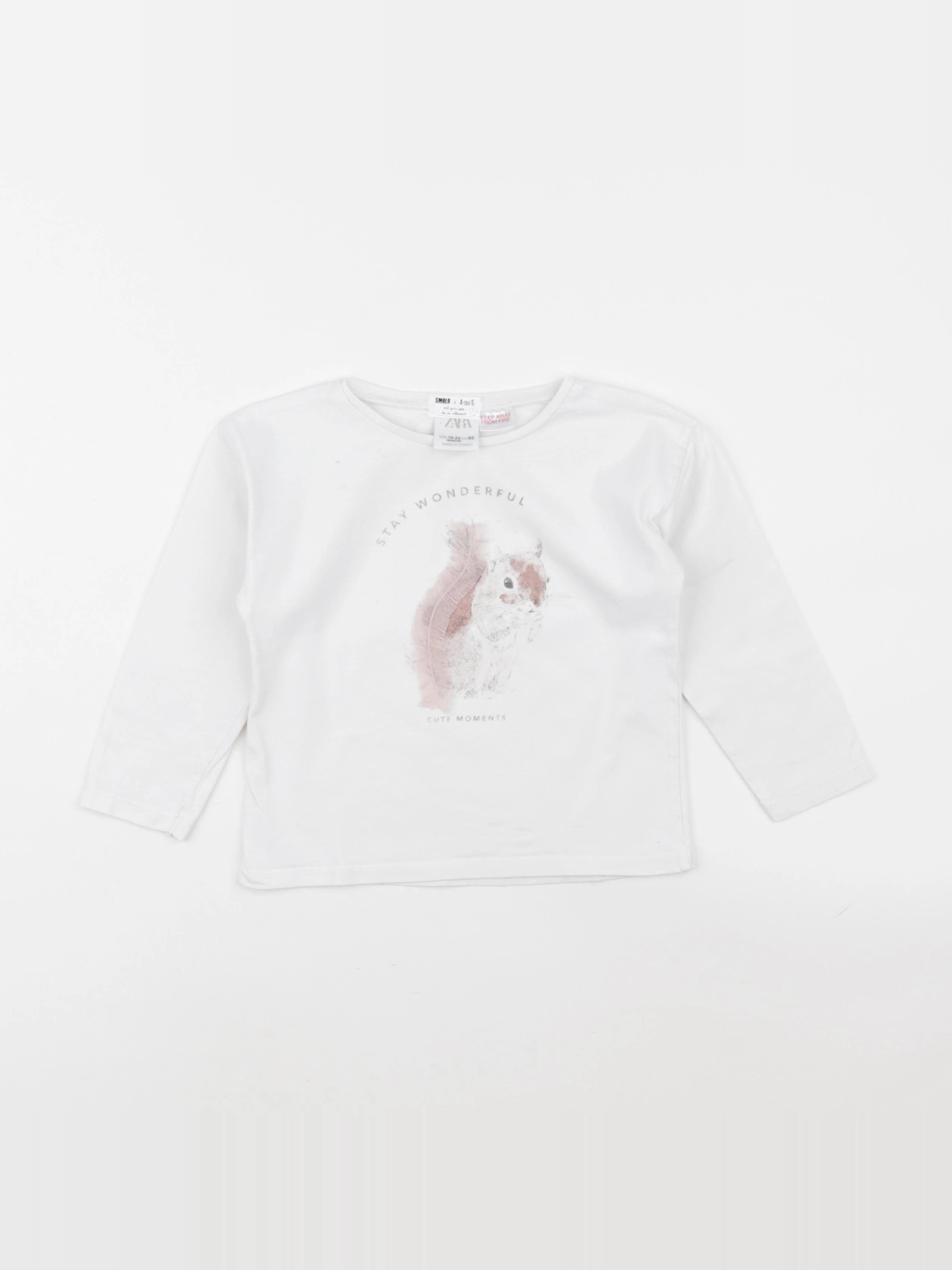 Zara - tee-shirt blanc - 18/24 mois
