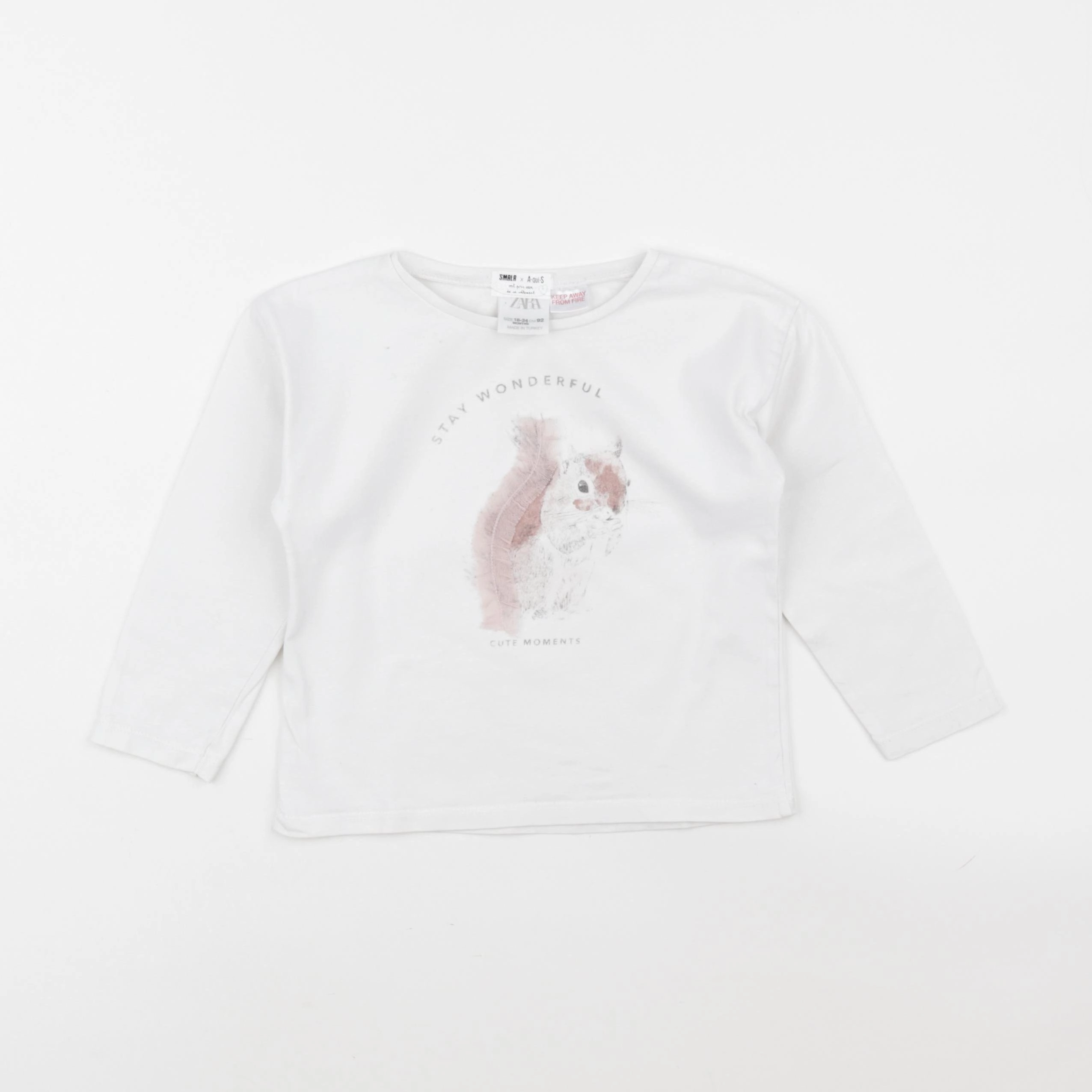 Zara - tee-shirt blanc - 18/24 mois