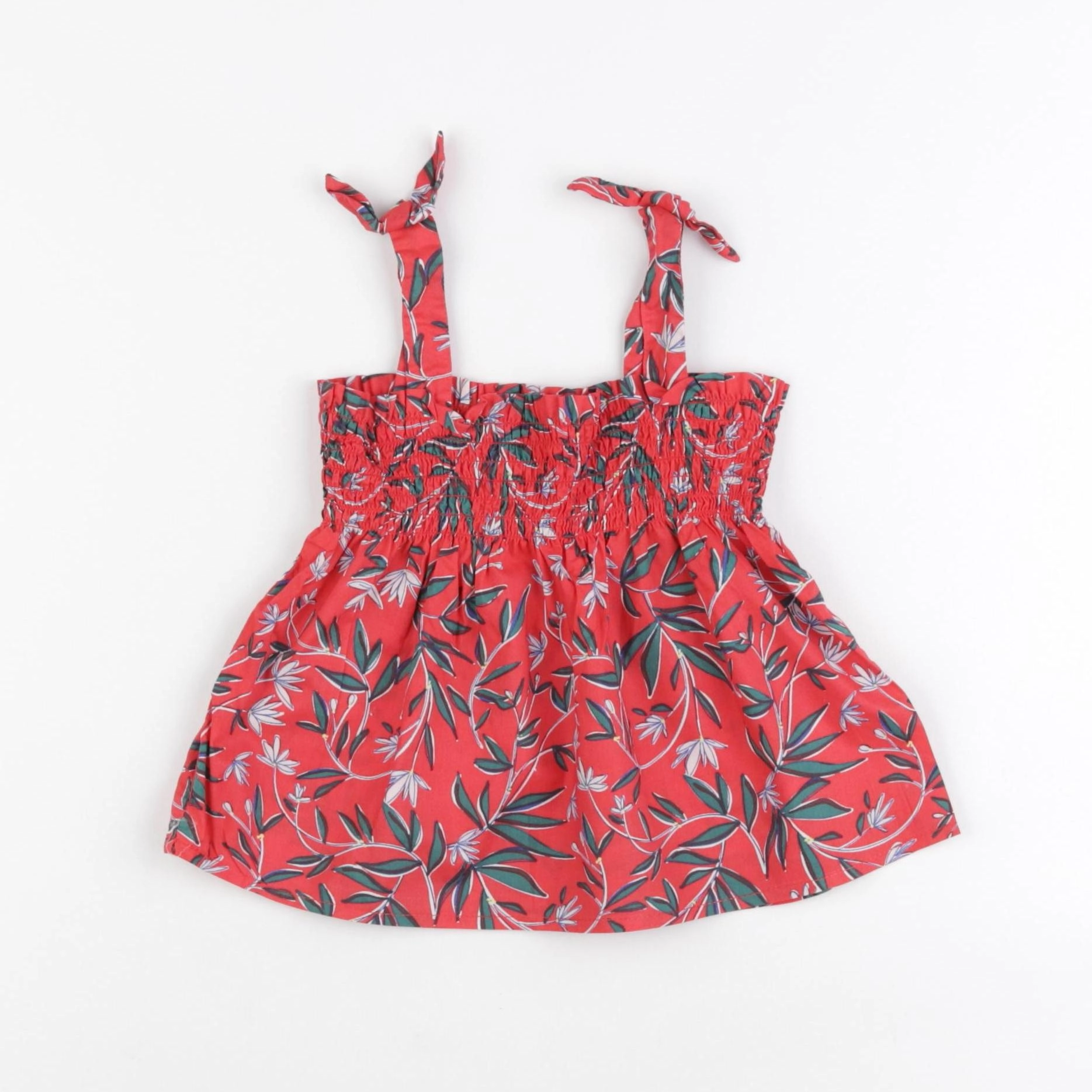 Vertbaudet - blouse rouge - 2 ans