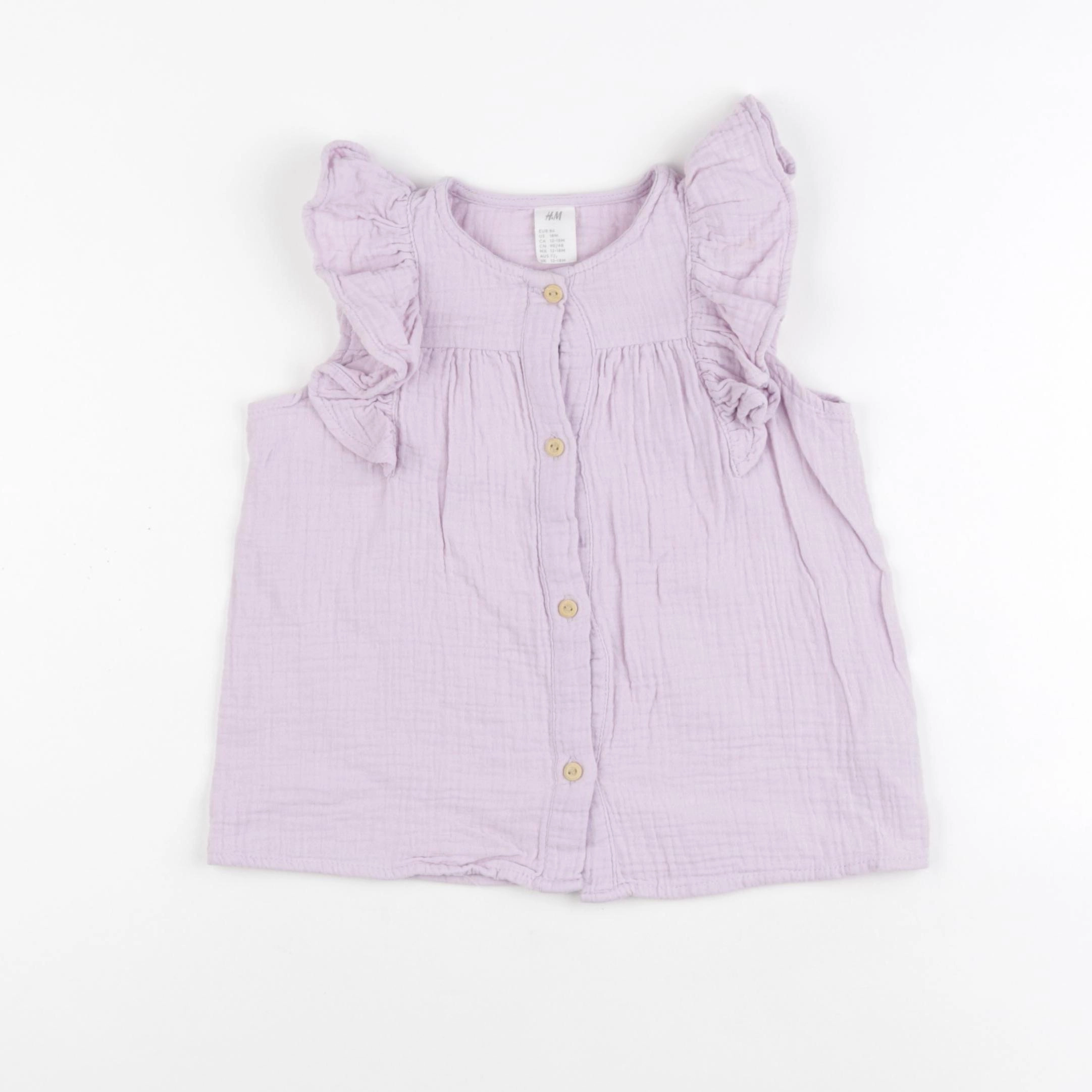 H&M - blouse violet - 12/18 mois