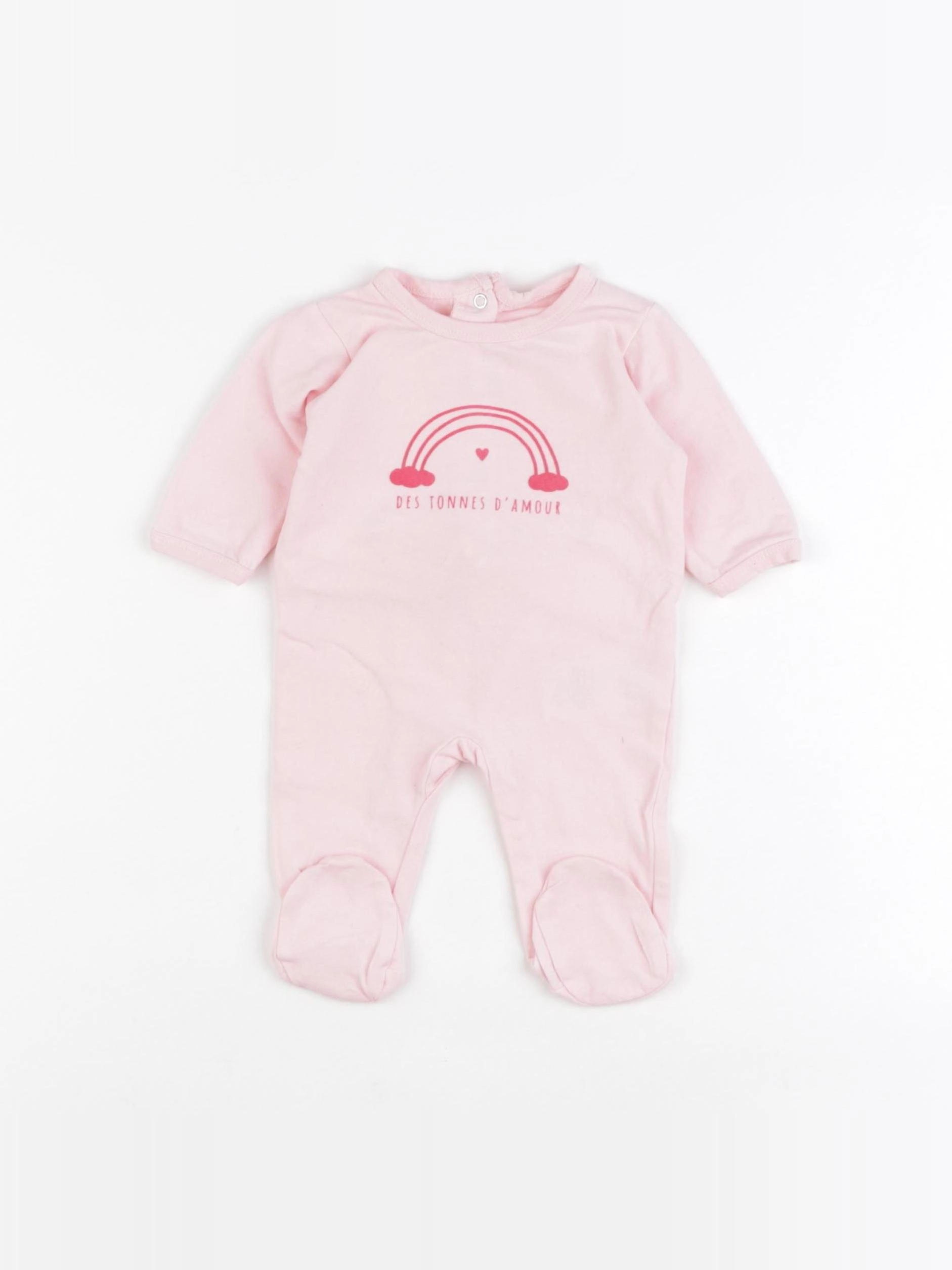 Vertbaudet - pyjama coton rose - 1 mois