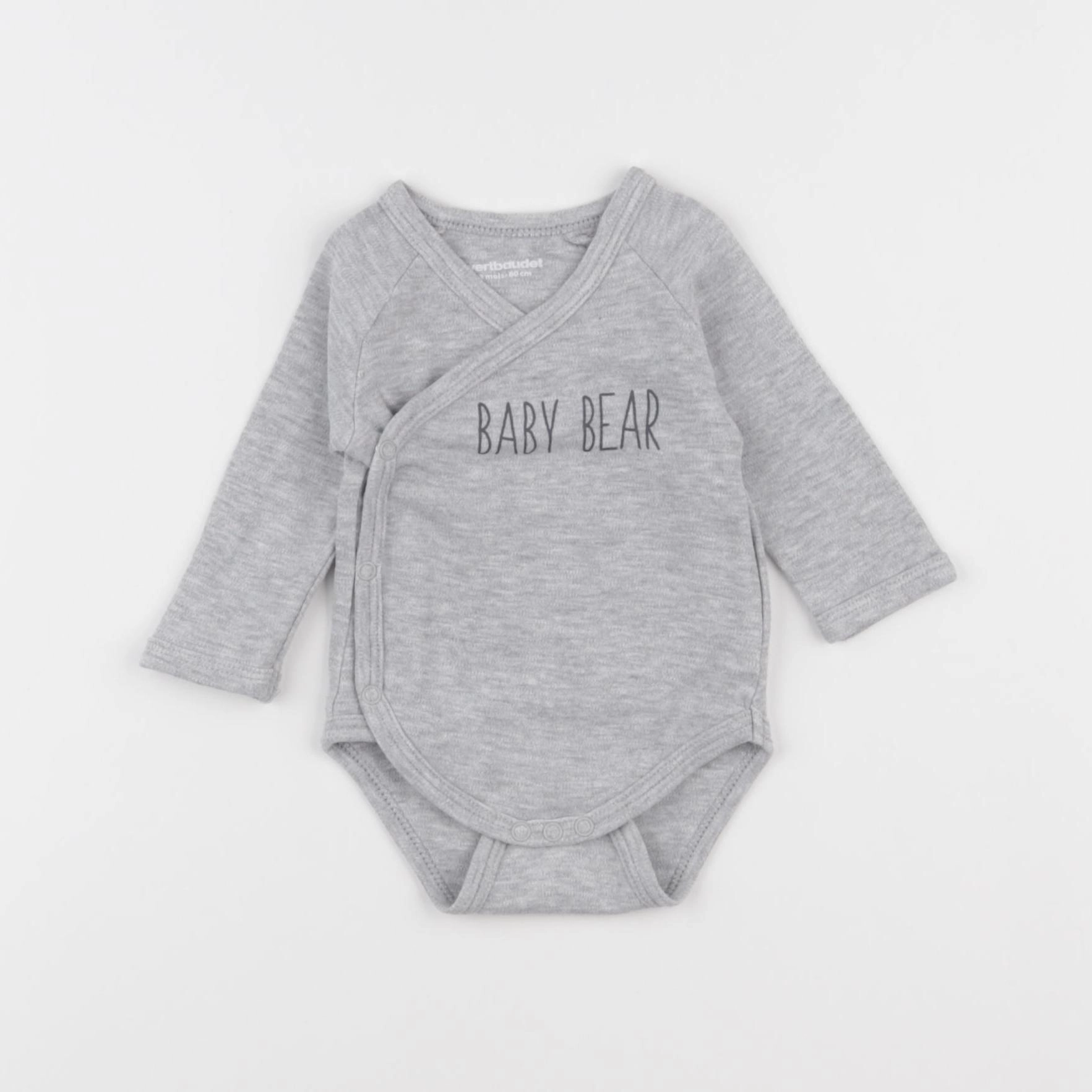 Vertbaudet - body gris - 3 mois