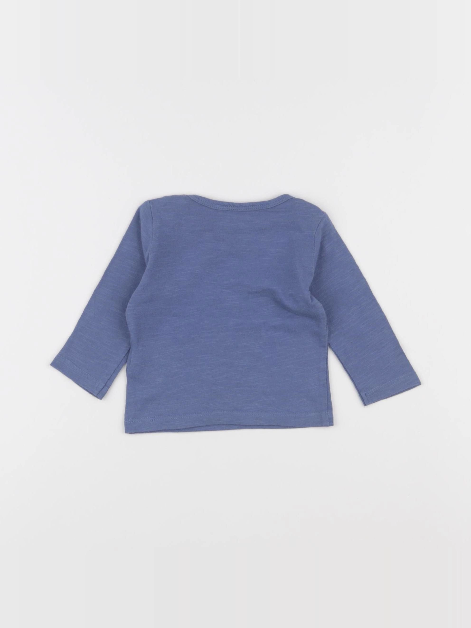 Vertbaudet - tee-shirt bleu - 3 mois