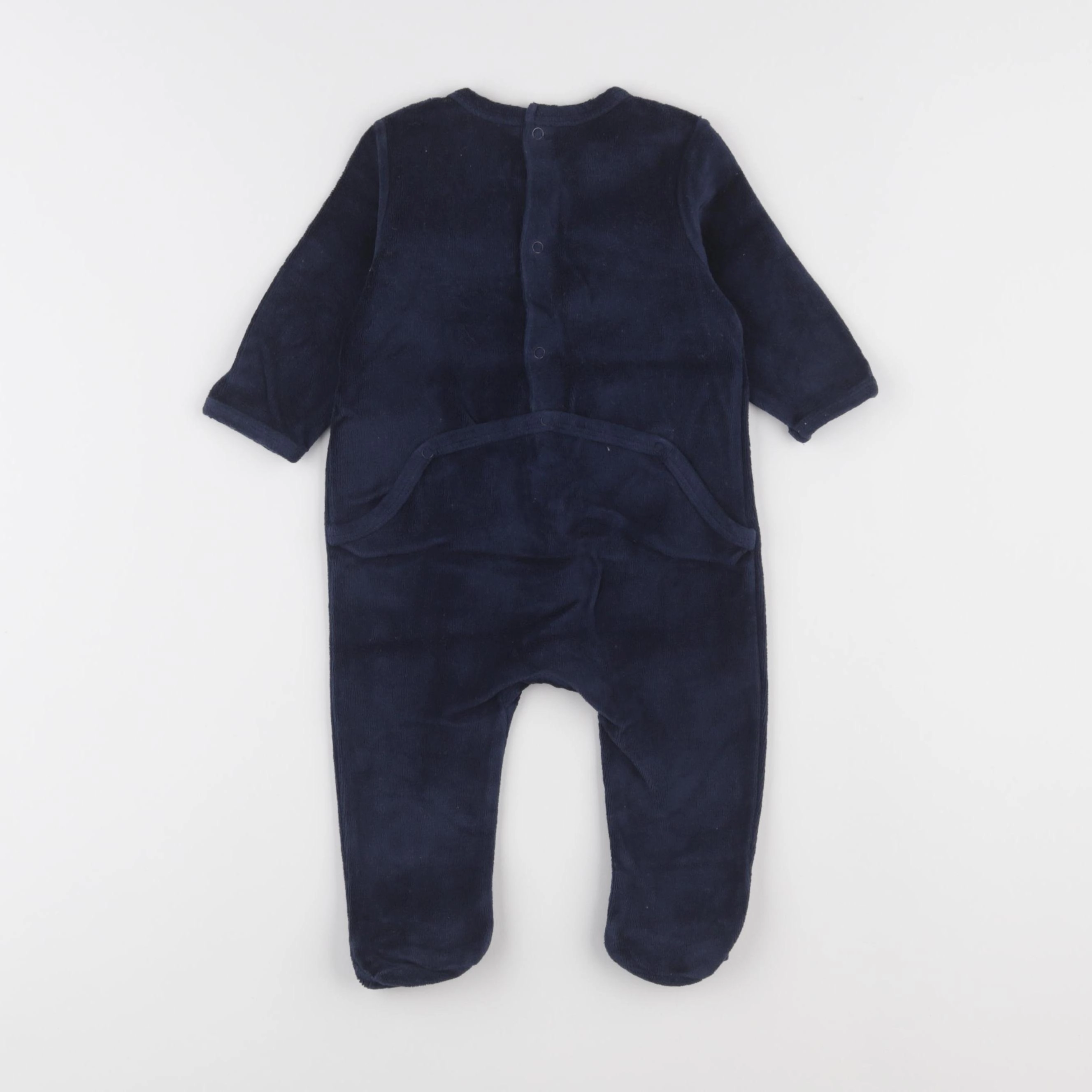 Vertbaudet - pyjama velours bleu - 6 mois