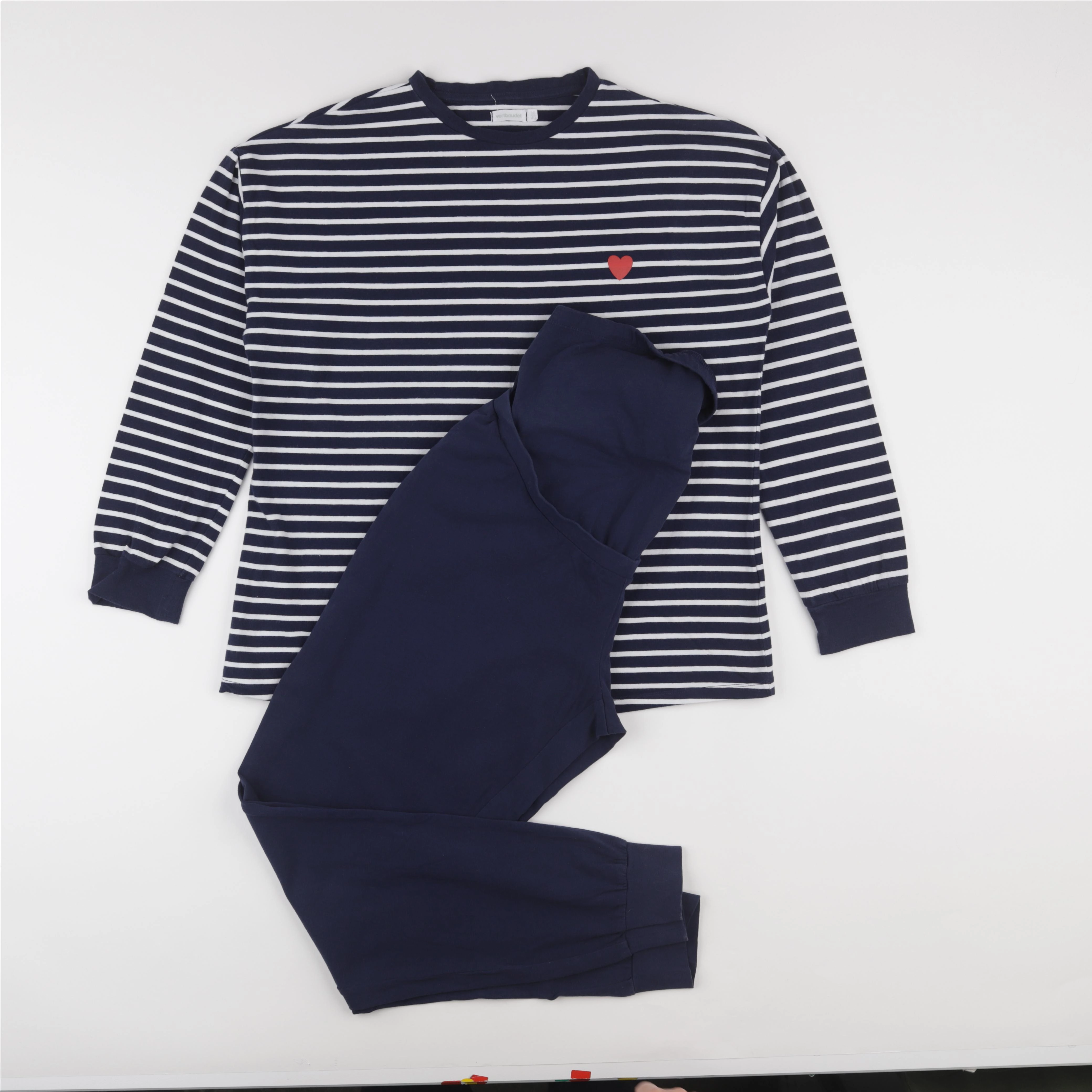 Vertbaudet - pyjama grossesse coton bleu, blanc - 38 à 40