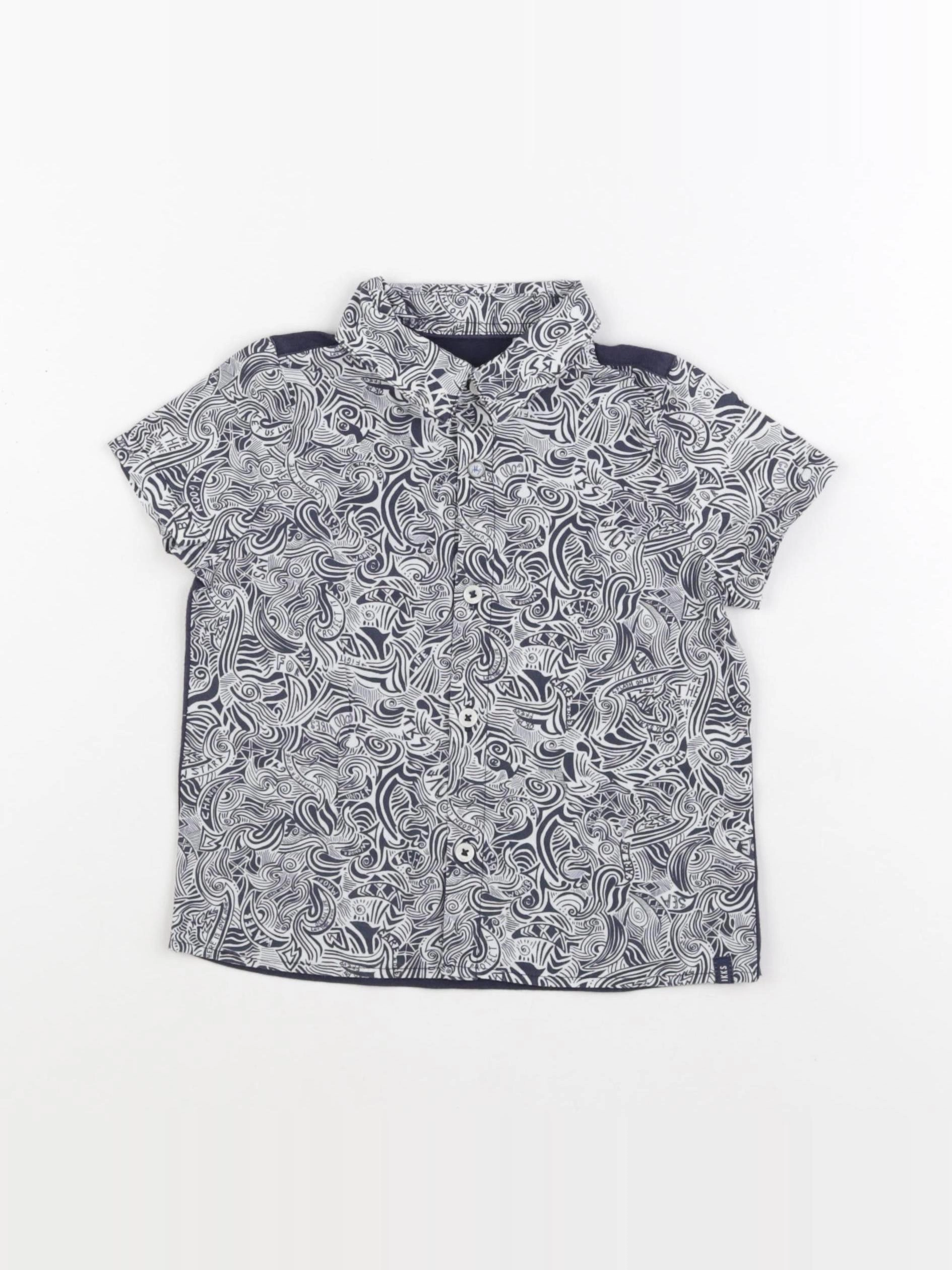 IKKS - chemise blanc, bleu - 18 mois