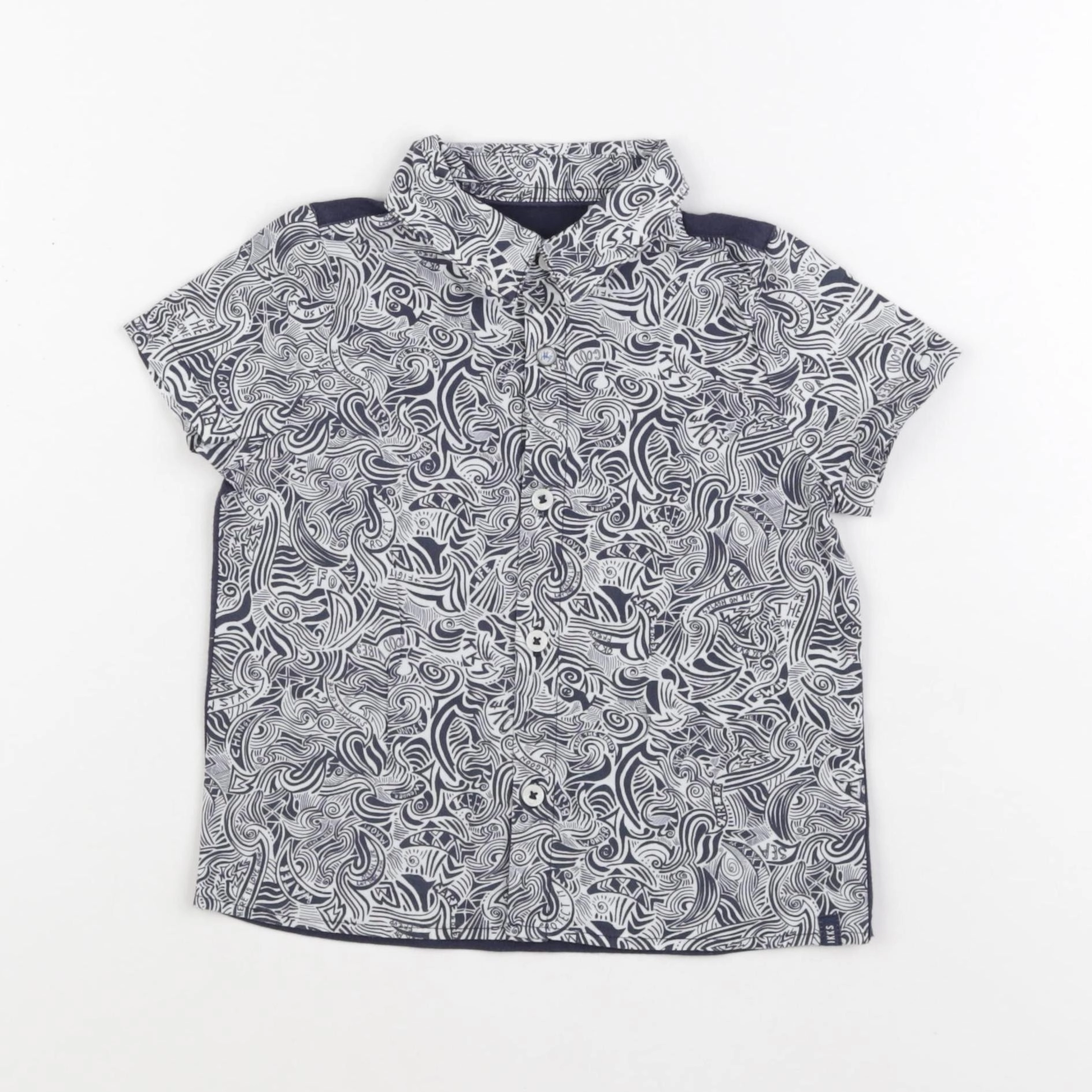 IKKS - chemise blanc, bleu - 18 mois