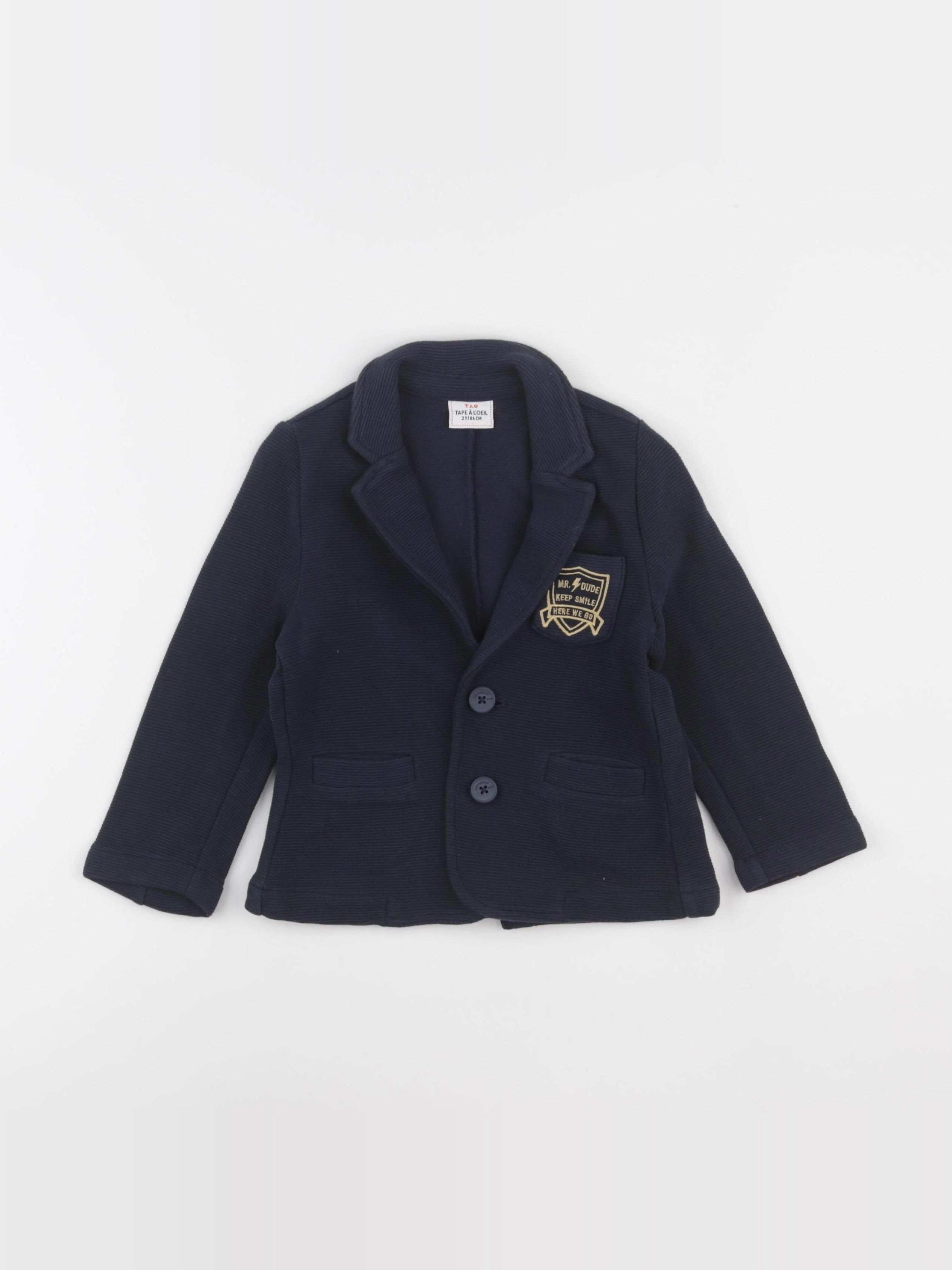 Tape à l'oeil - gilet bleu - 2 ans