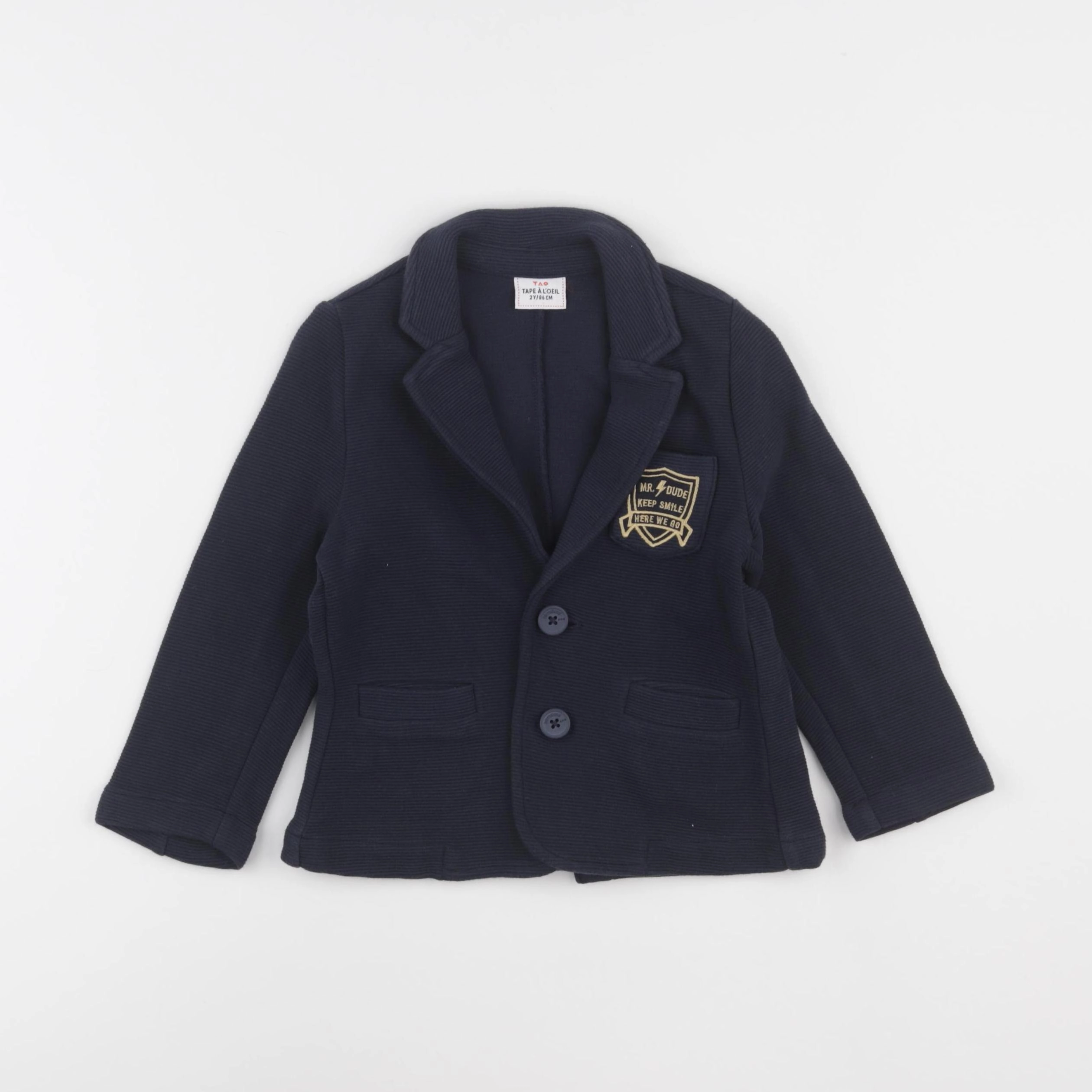 Tape à l'oeil - gilet bleu - 2 ans