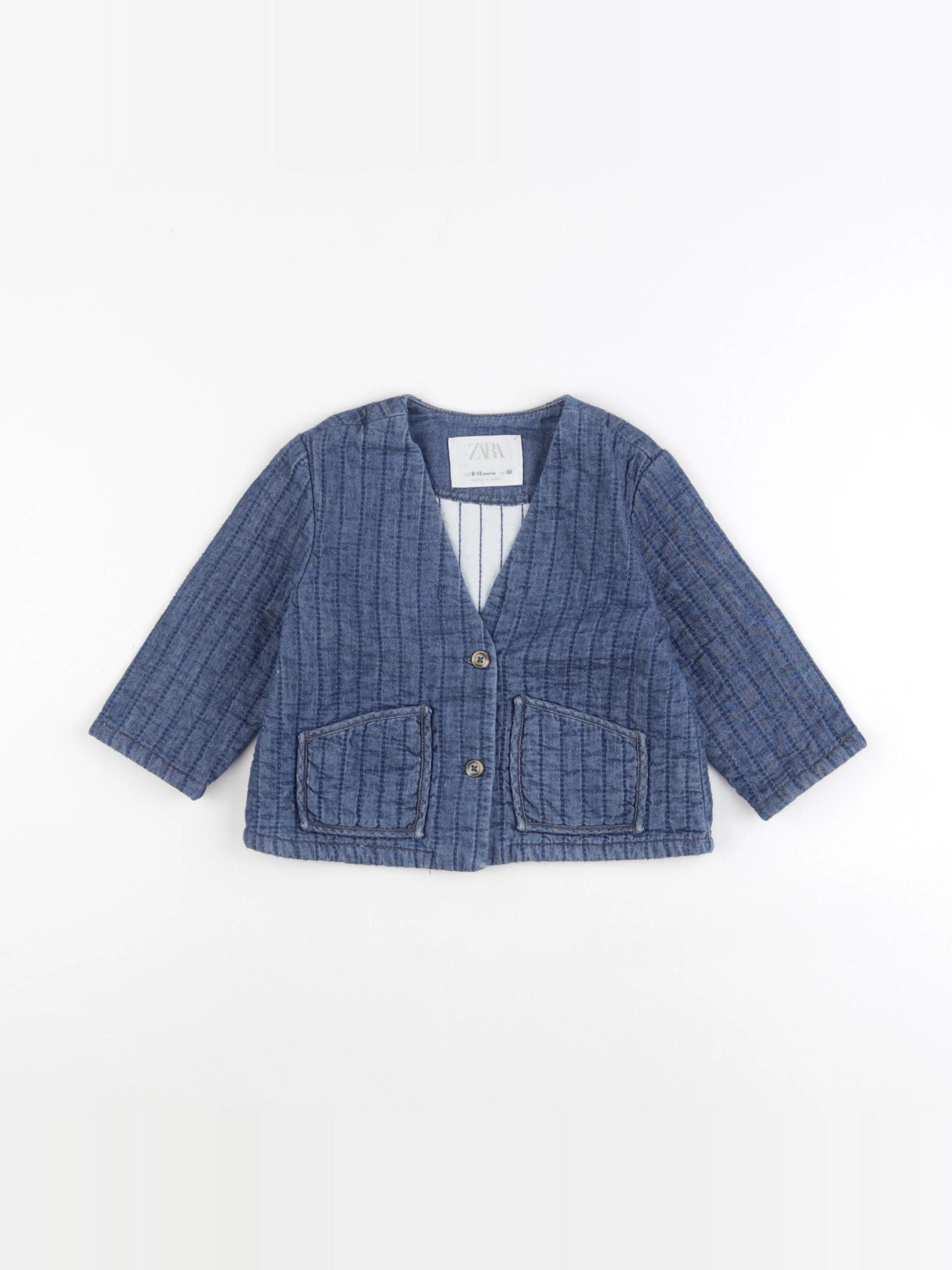 Zara - veste bleu - 9/12 mois