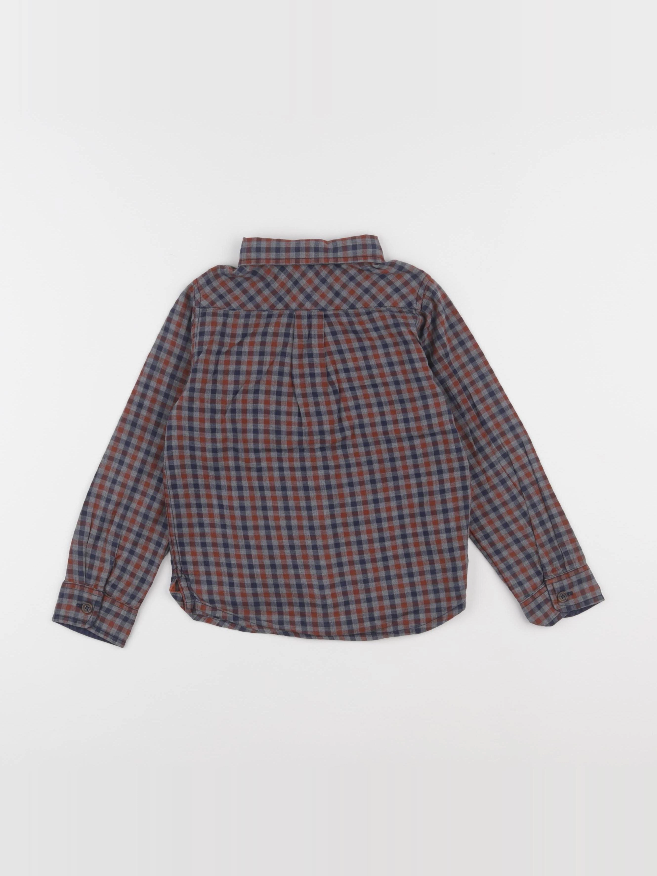 Jacadi - chemise rouge, bleu - 4 ans
