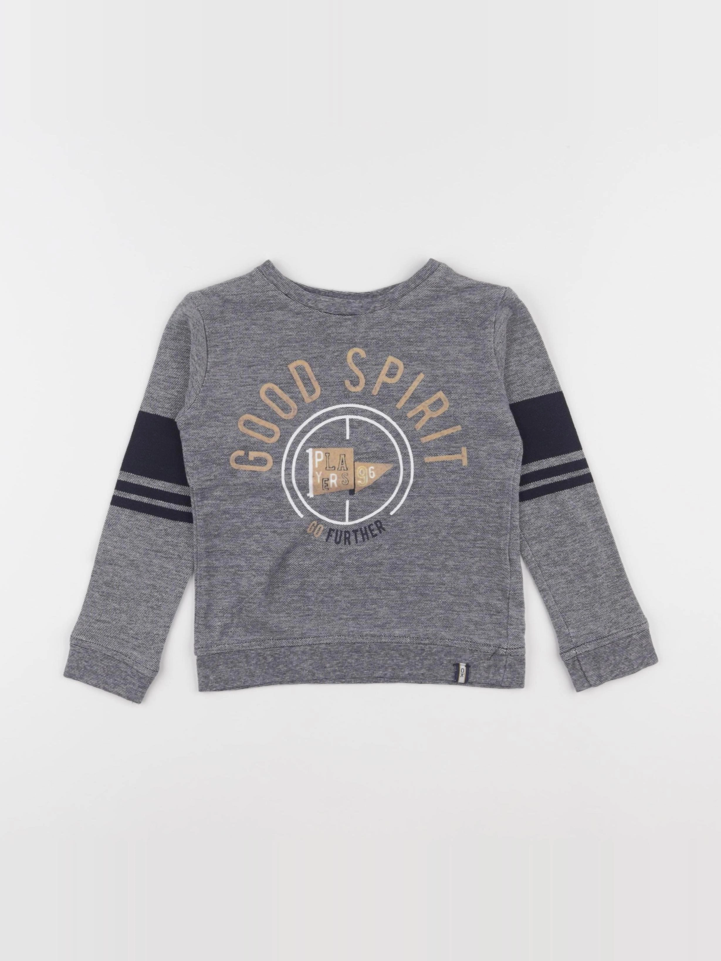 Okaidi - tee-shirt blanc, bleu - 3 ans