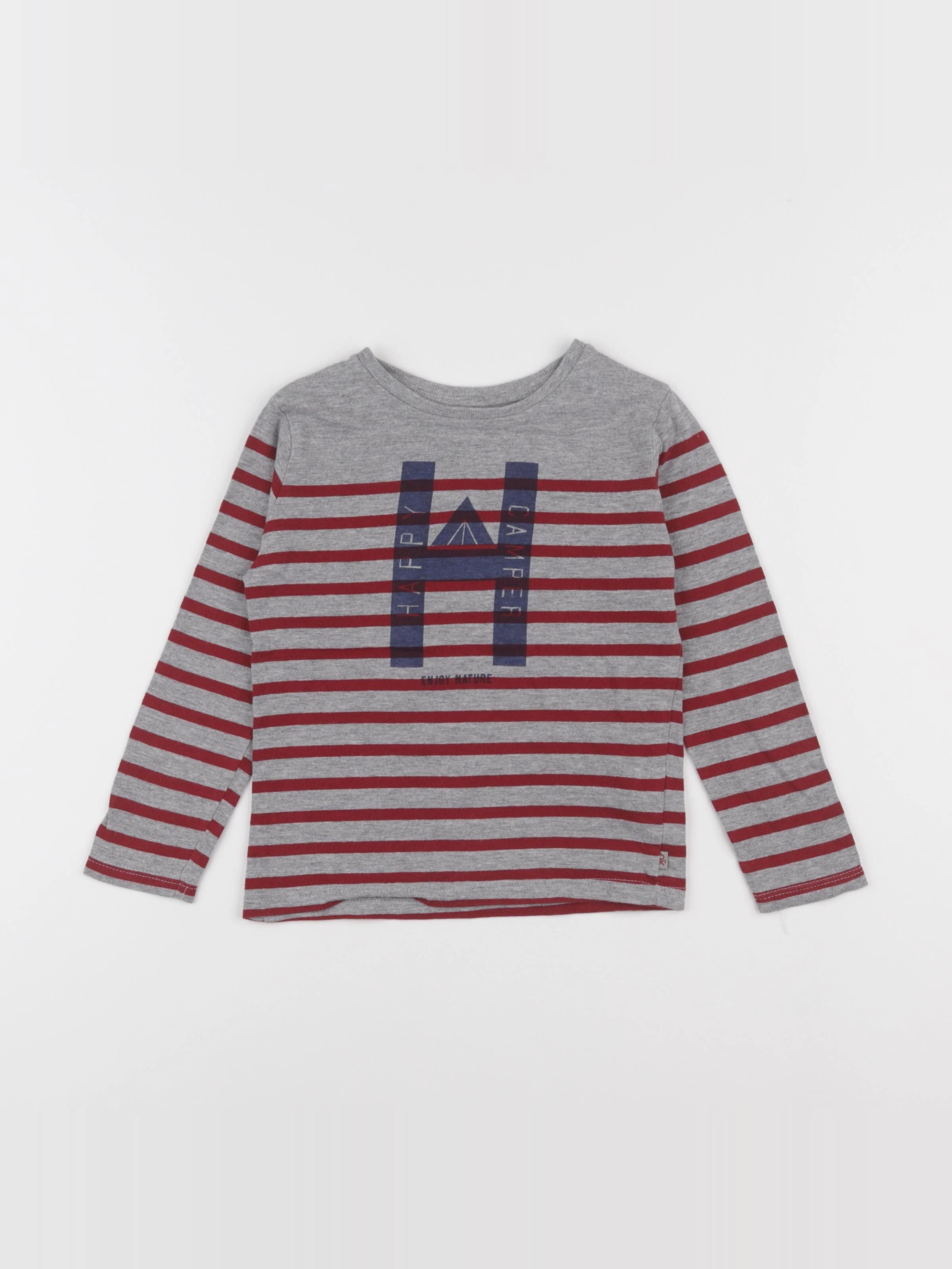 Okaidi - tee-shirt gris, rouge - 3 ans