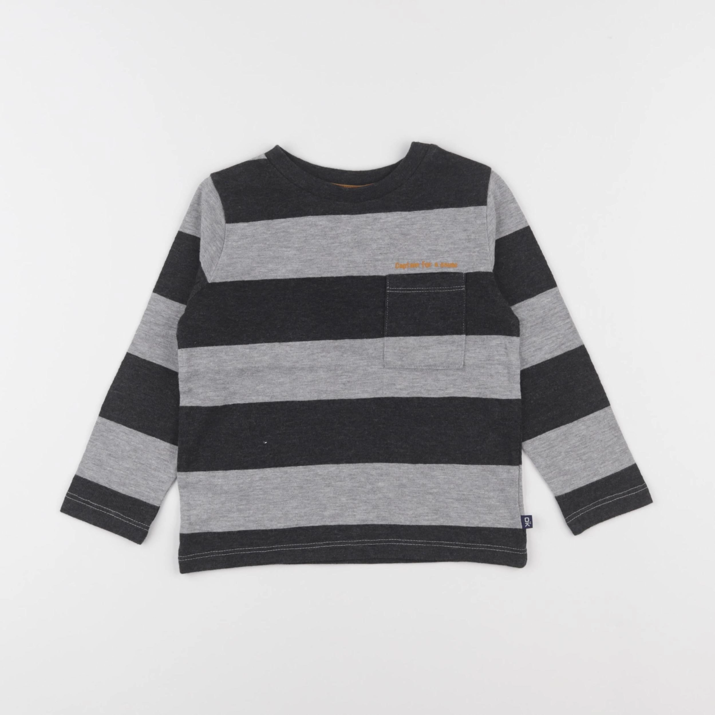 Okaidi - tee-shirt gris, noir - 3 ans