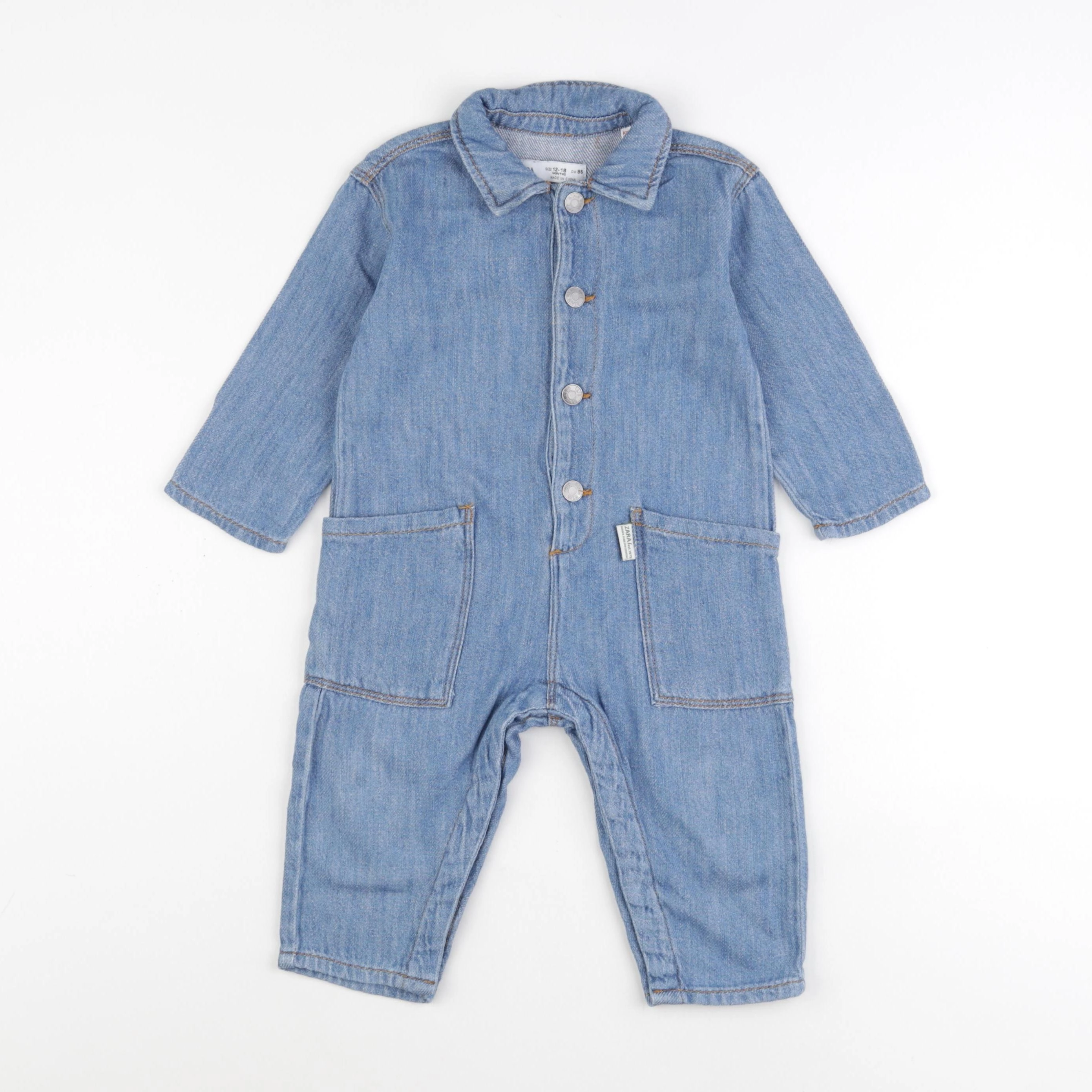 Zara - combinaison bleu - 12/18 mois