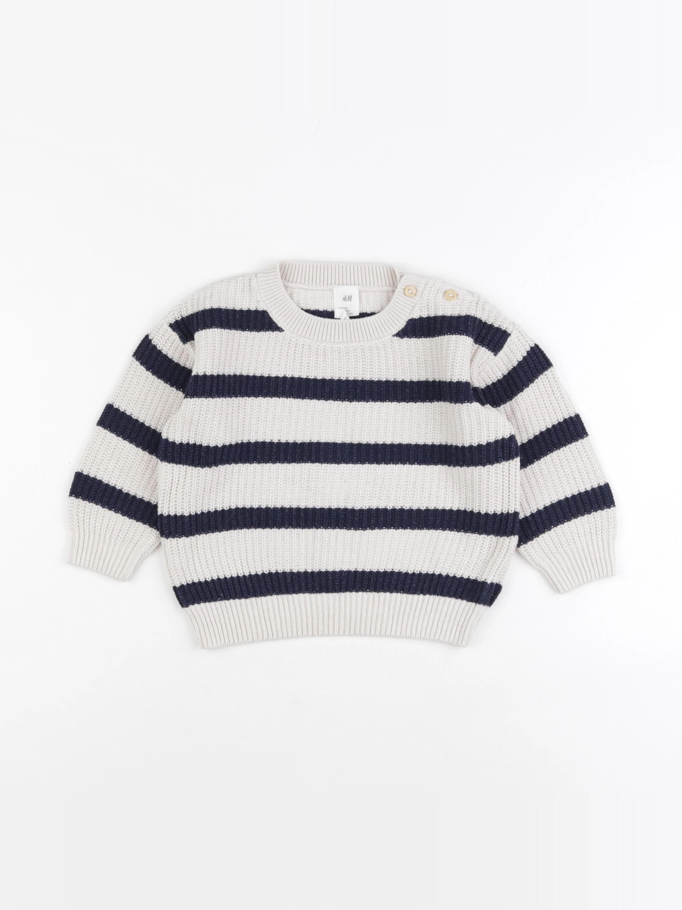 H&M - pull blanc - 12/18 mois
