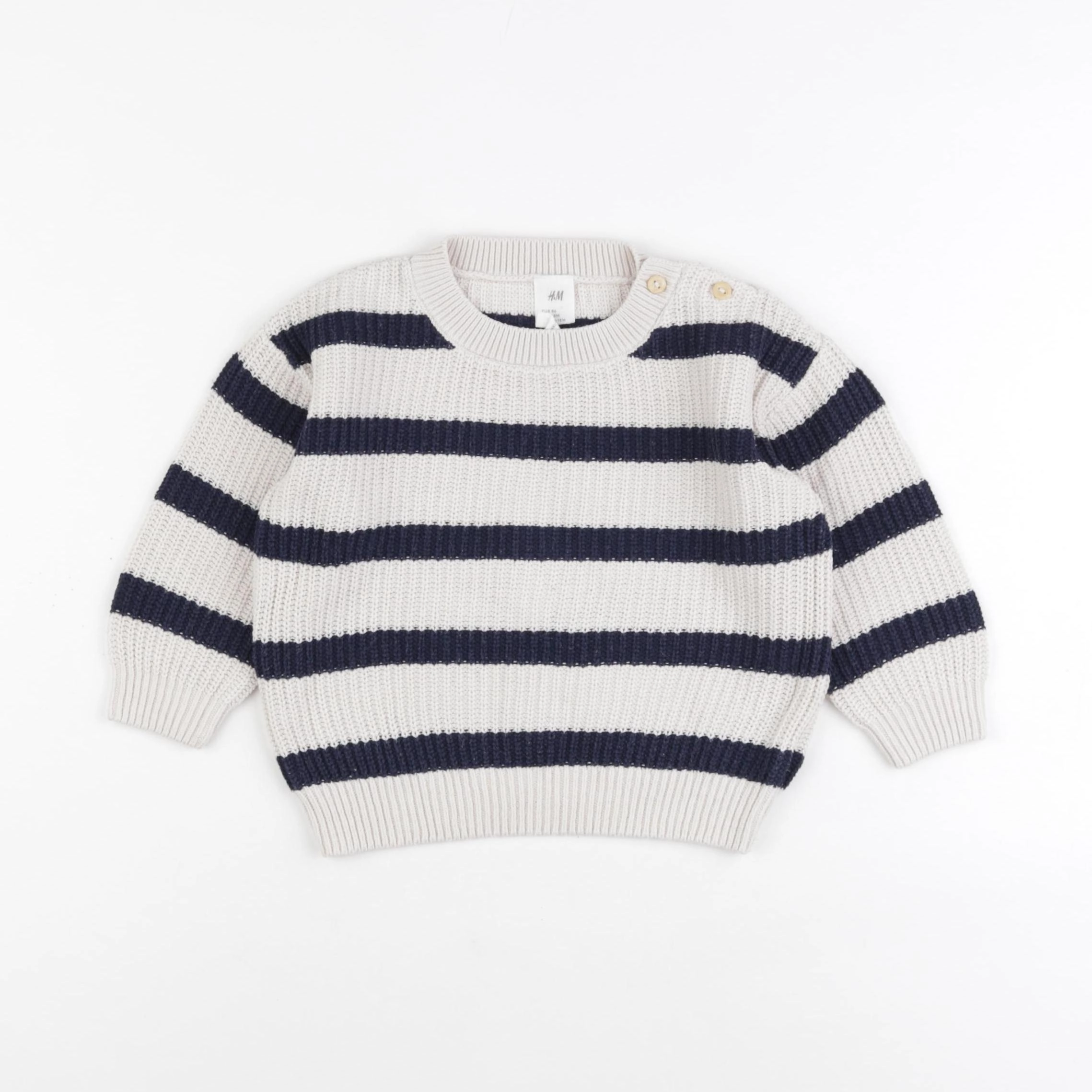 H&M - pull blanc - 12/18 mois