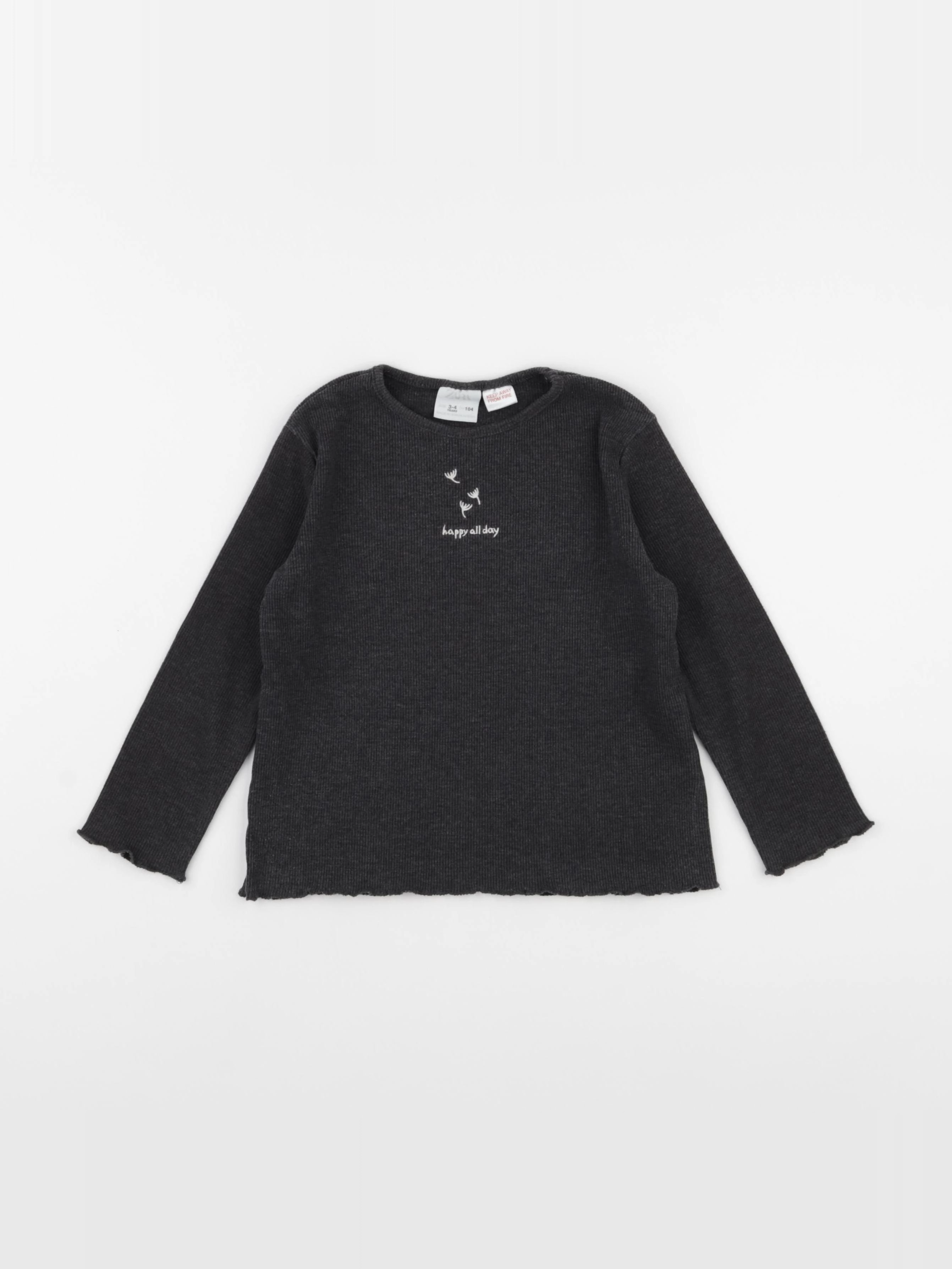 Zara - tee-shirt noir - 3/4 ans