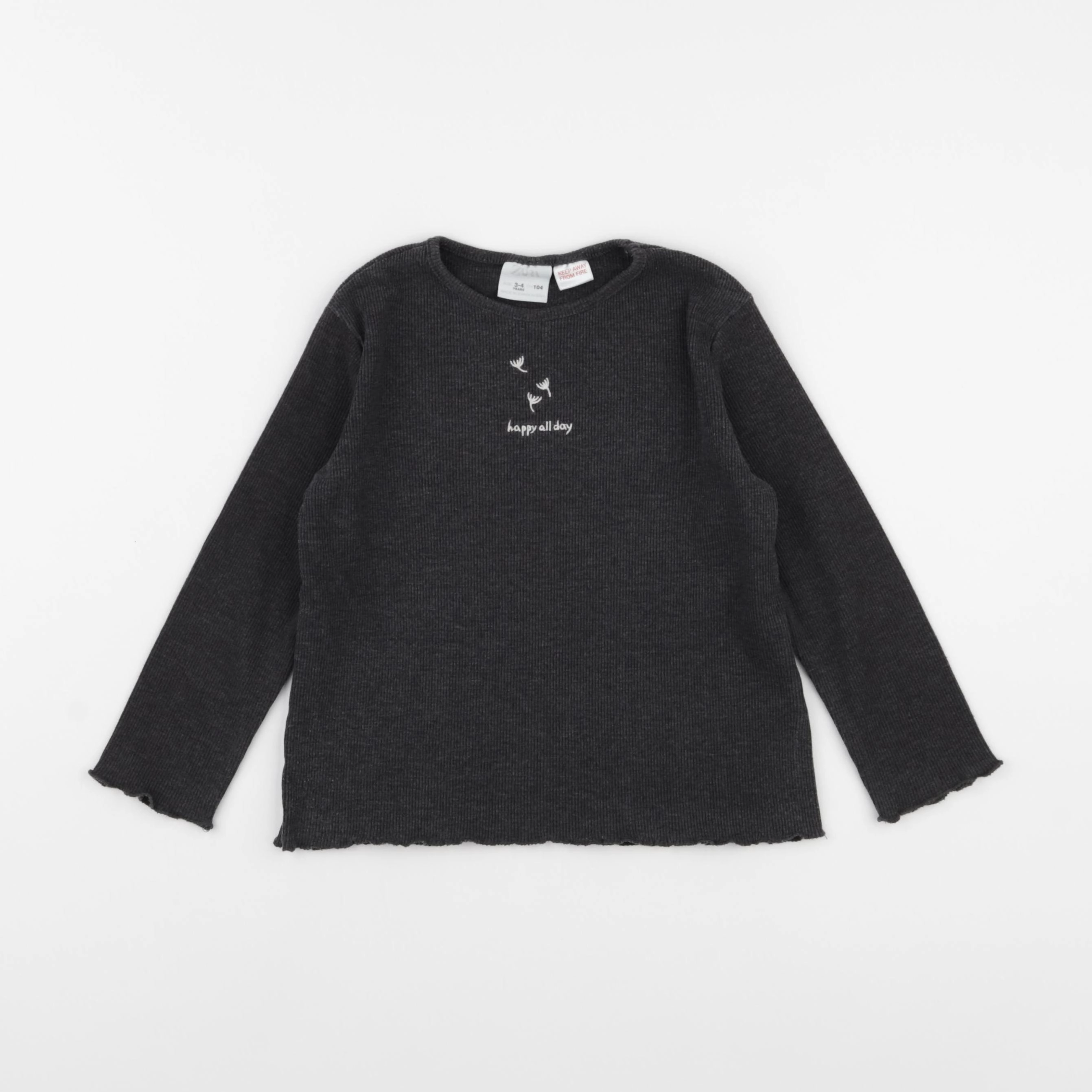 Zara - tee-shirt noir - 3/4 ans