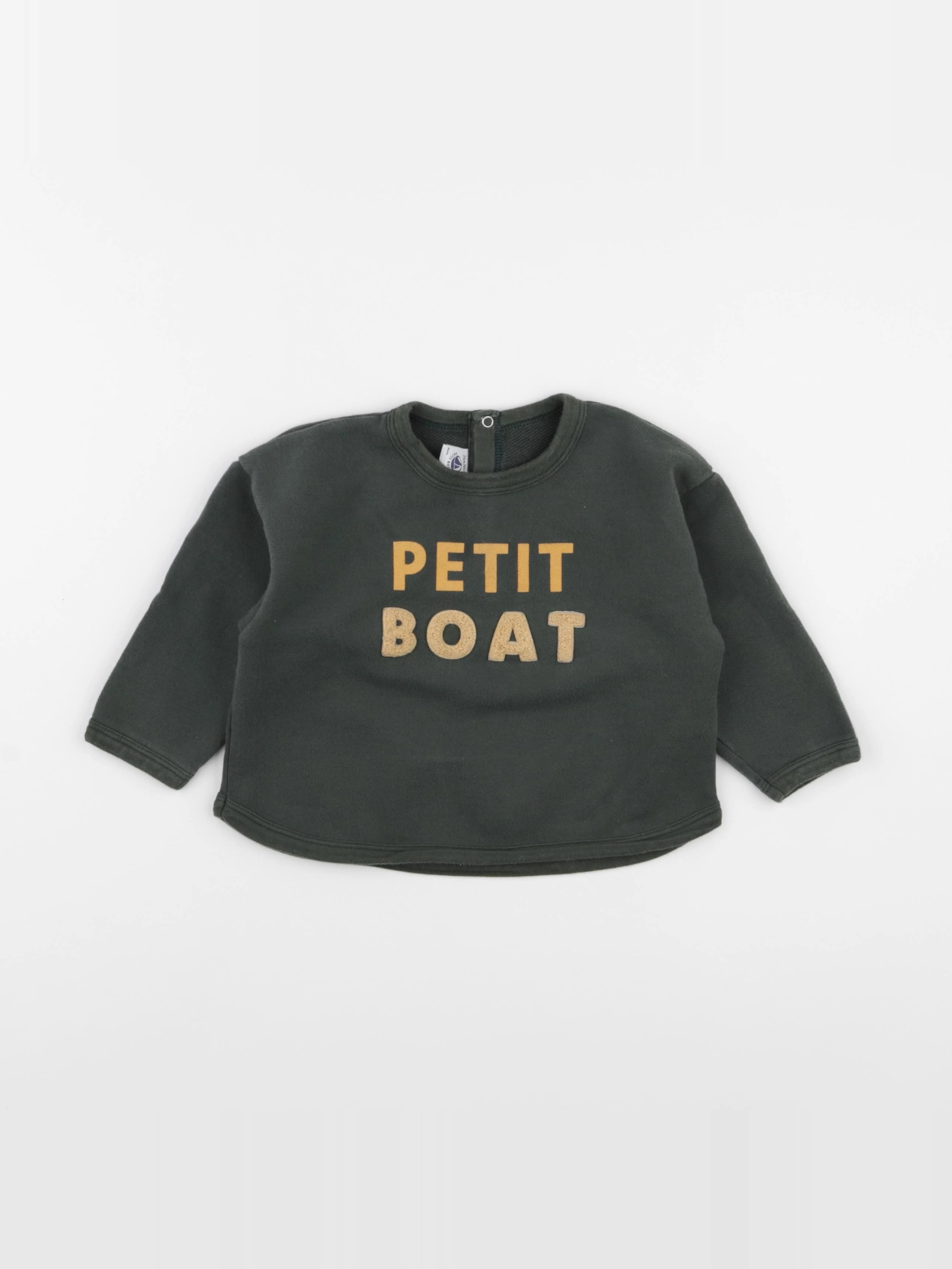 Petit Bateau - sweat vert - 24 mois