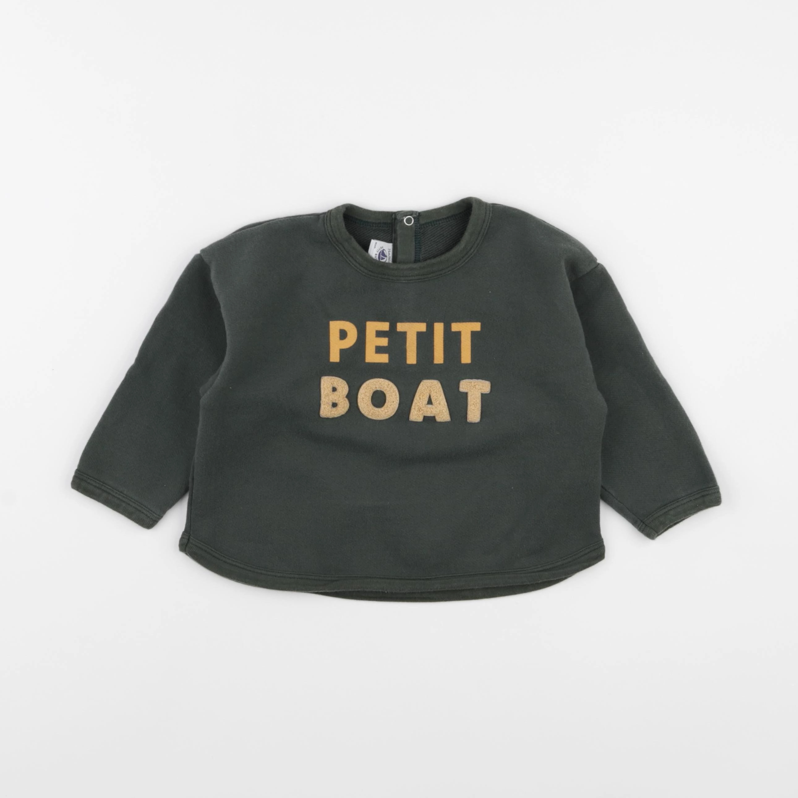 Petit Bateau - sweat vert - 24 mois