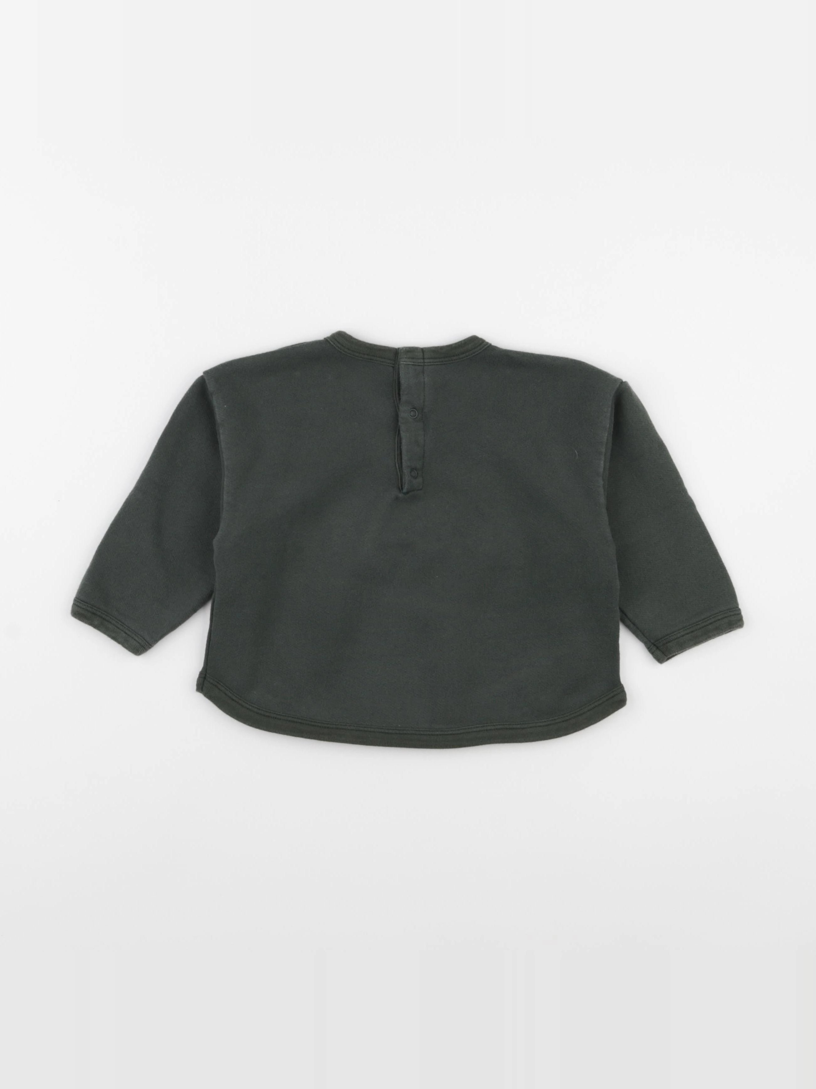 Petit Bateau - sweat vert - 24 mois