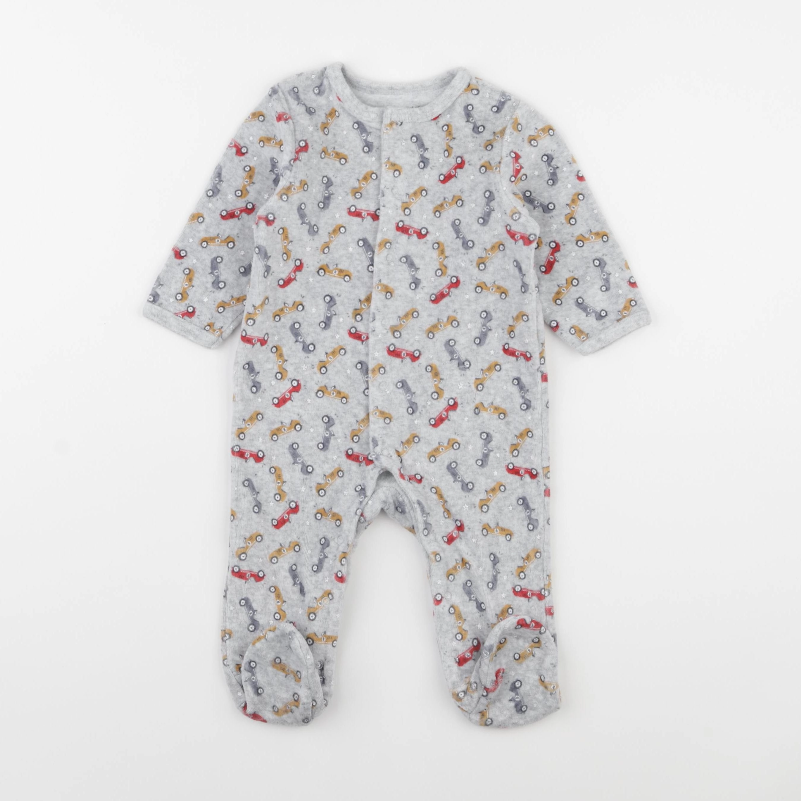 Vertbaudet - pyjama velours multicolore - 9 mois