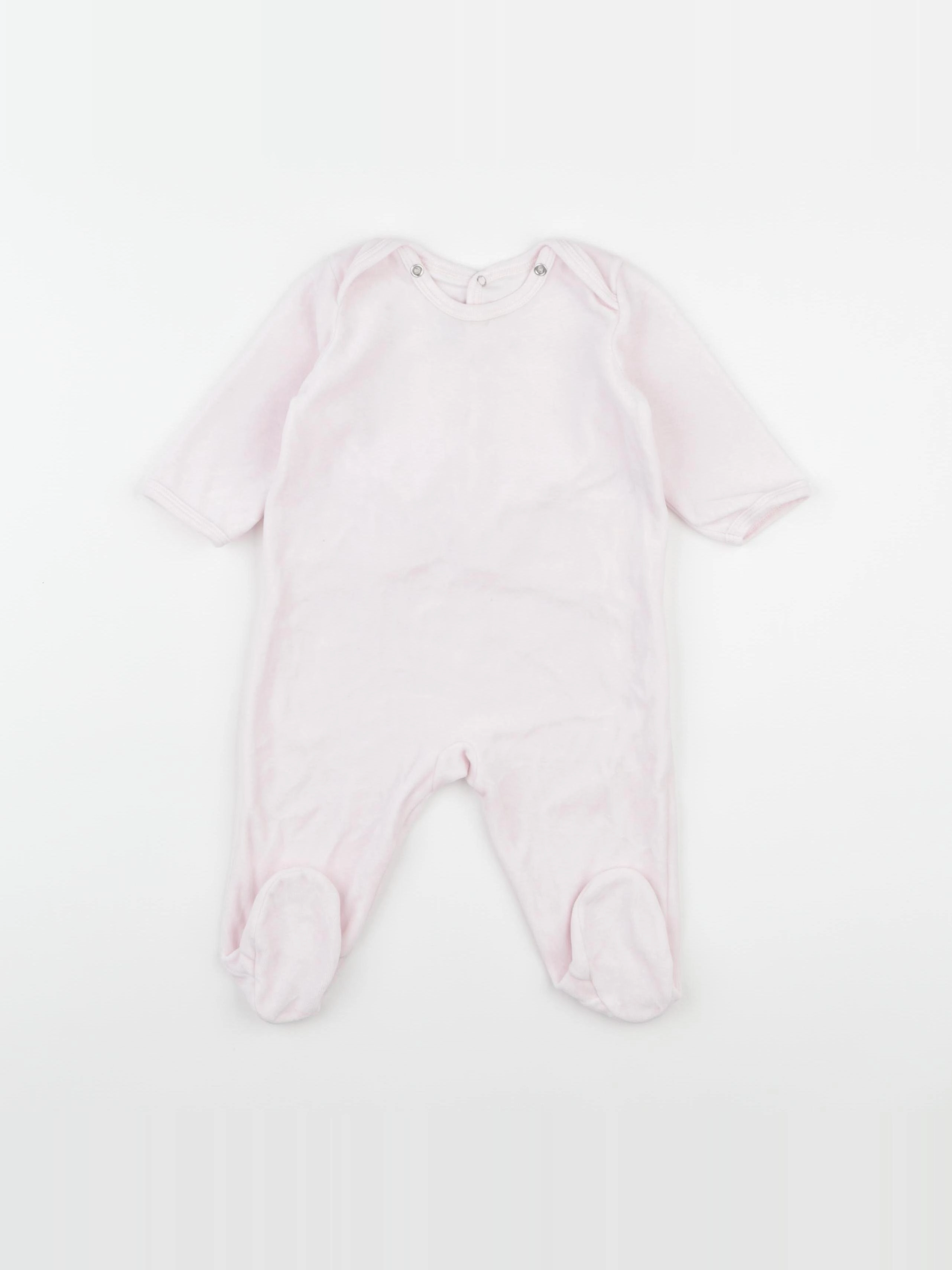 Petit Bateau - pyjama velours rose - 6 mois