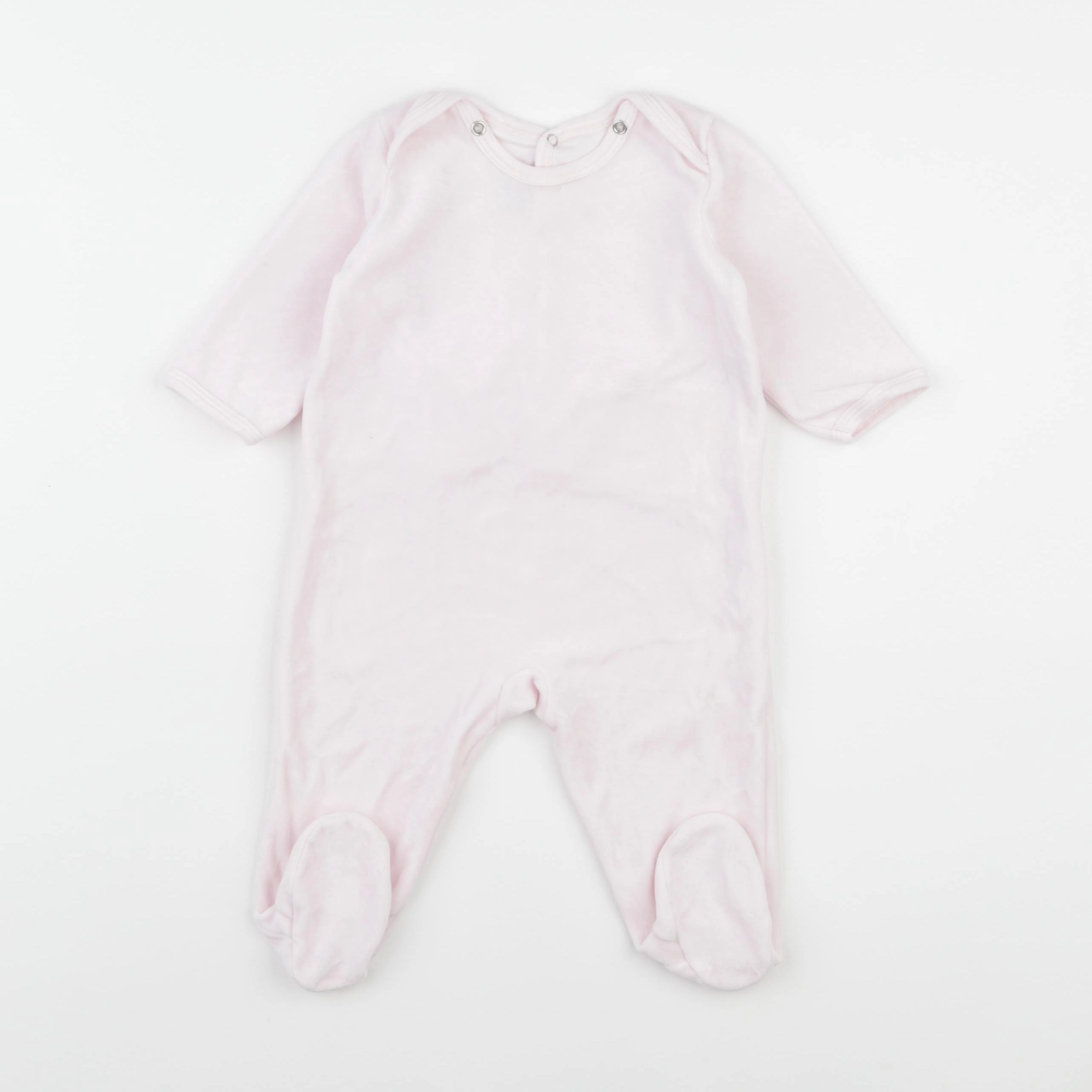 Petit Bateau - pyjama velours rose - 6 mois