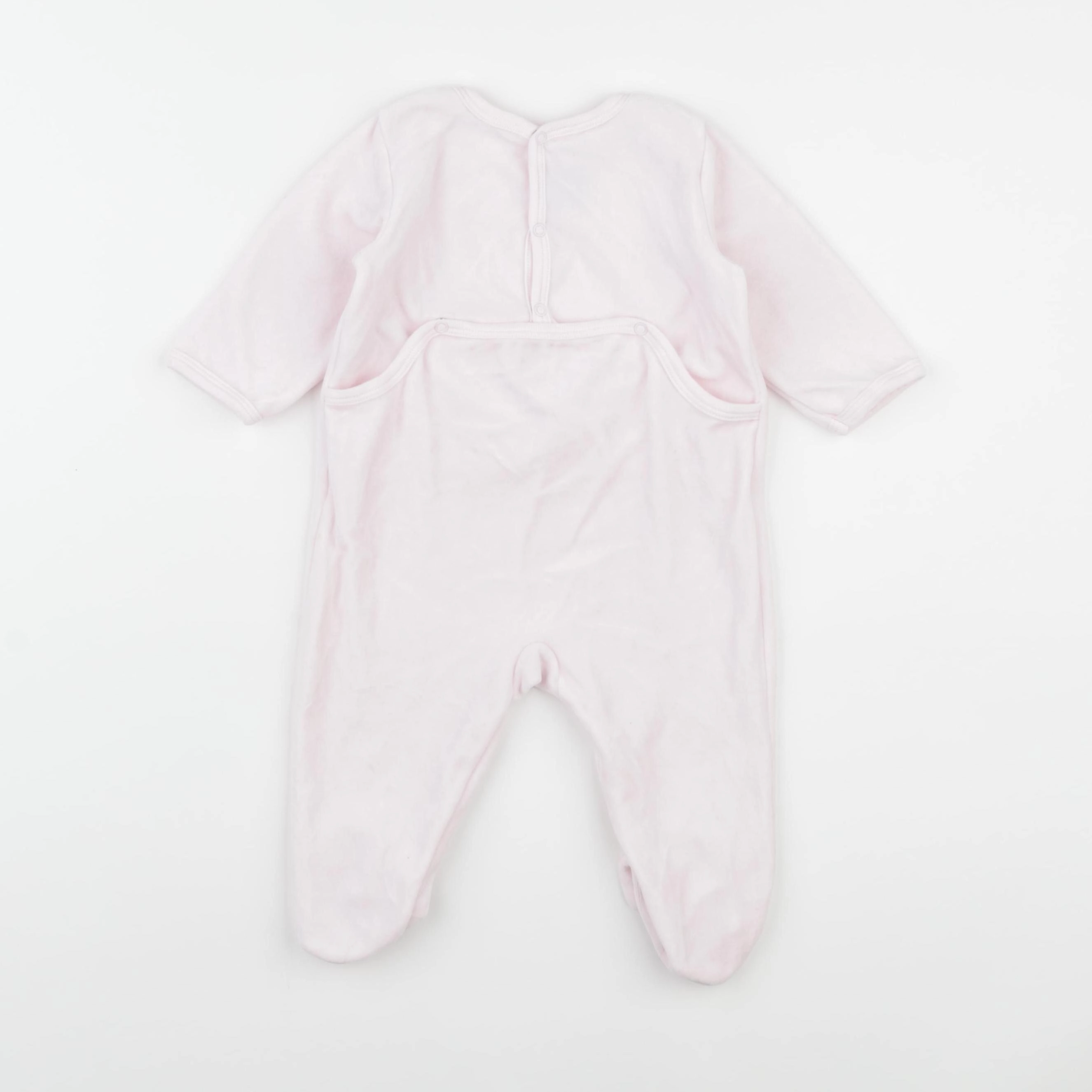 Petit Bateau - pyjama velours rose - 6 mois